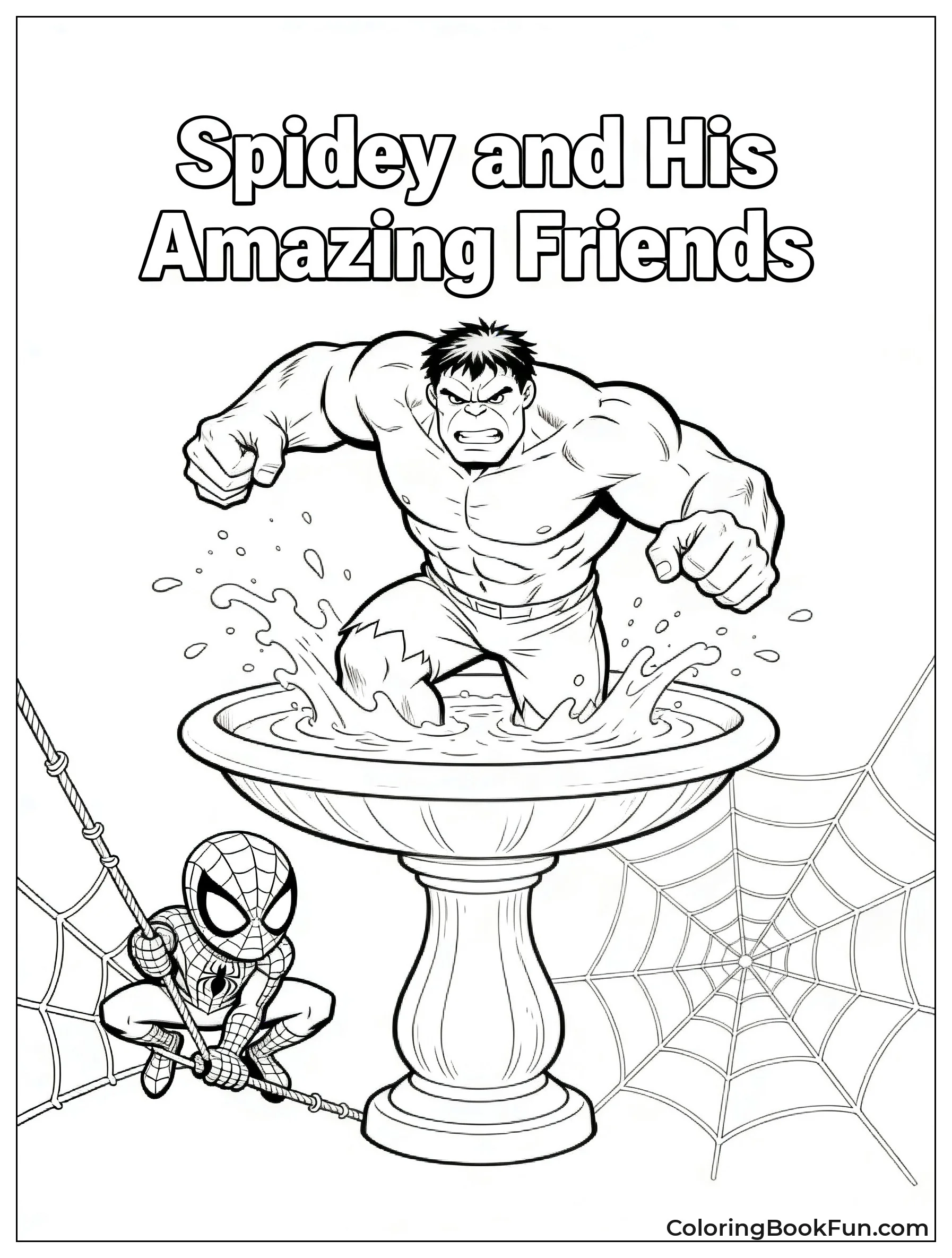 Hulk Splashes in Birdbath