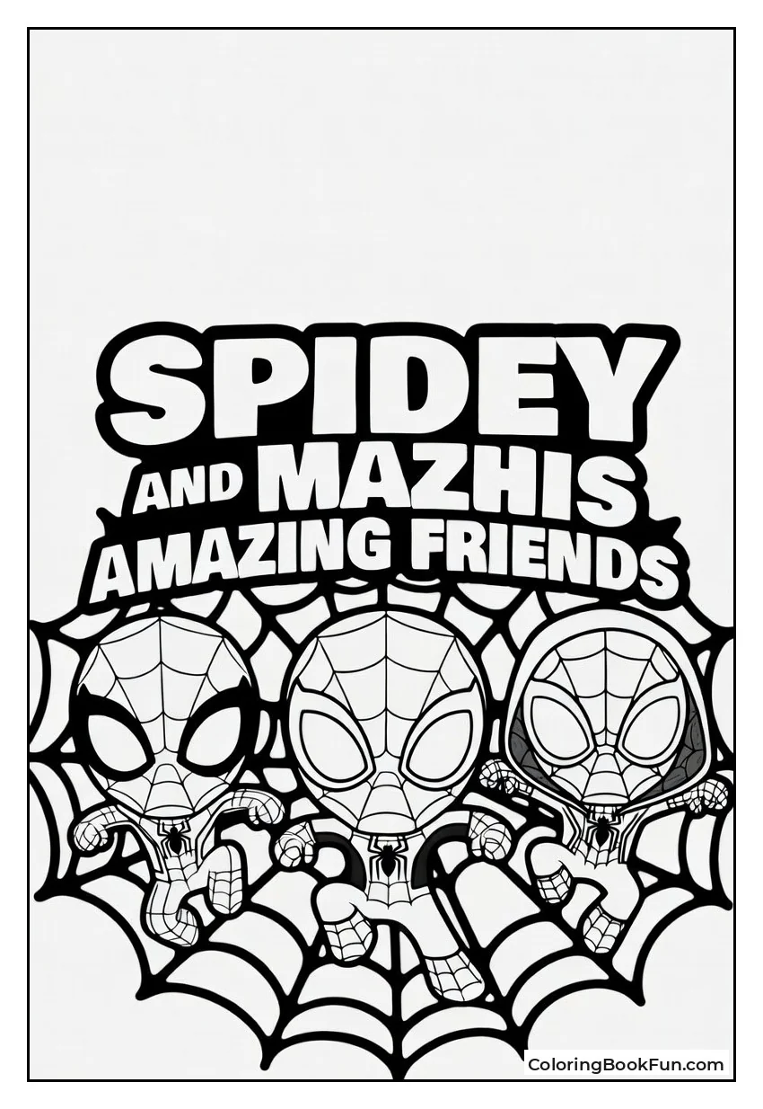 Bold Logo with Spidey Friends