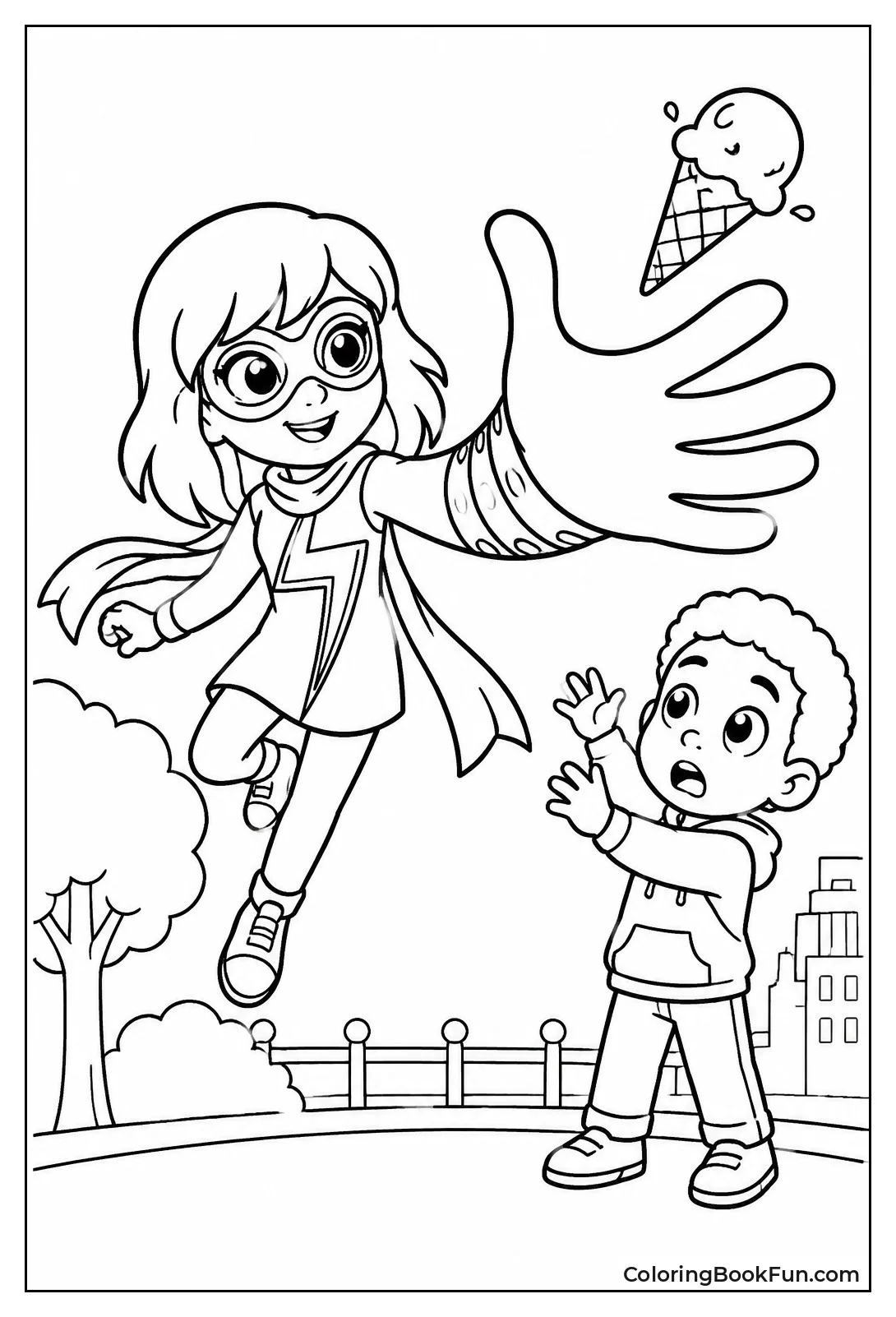 Ms Marvel Catches Falling Ice Cream