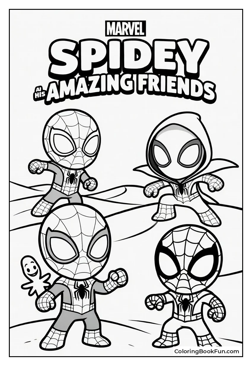 Friends Play Near Friendly Sandman