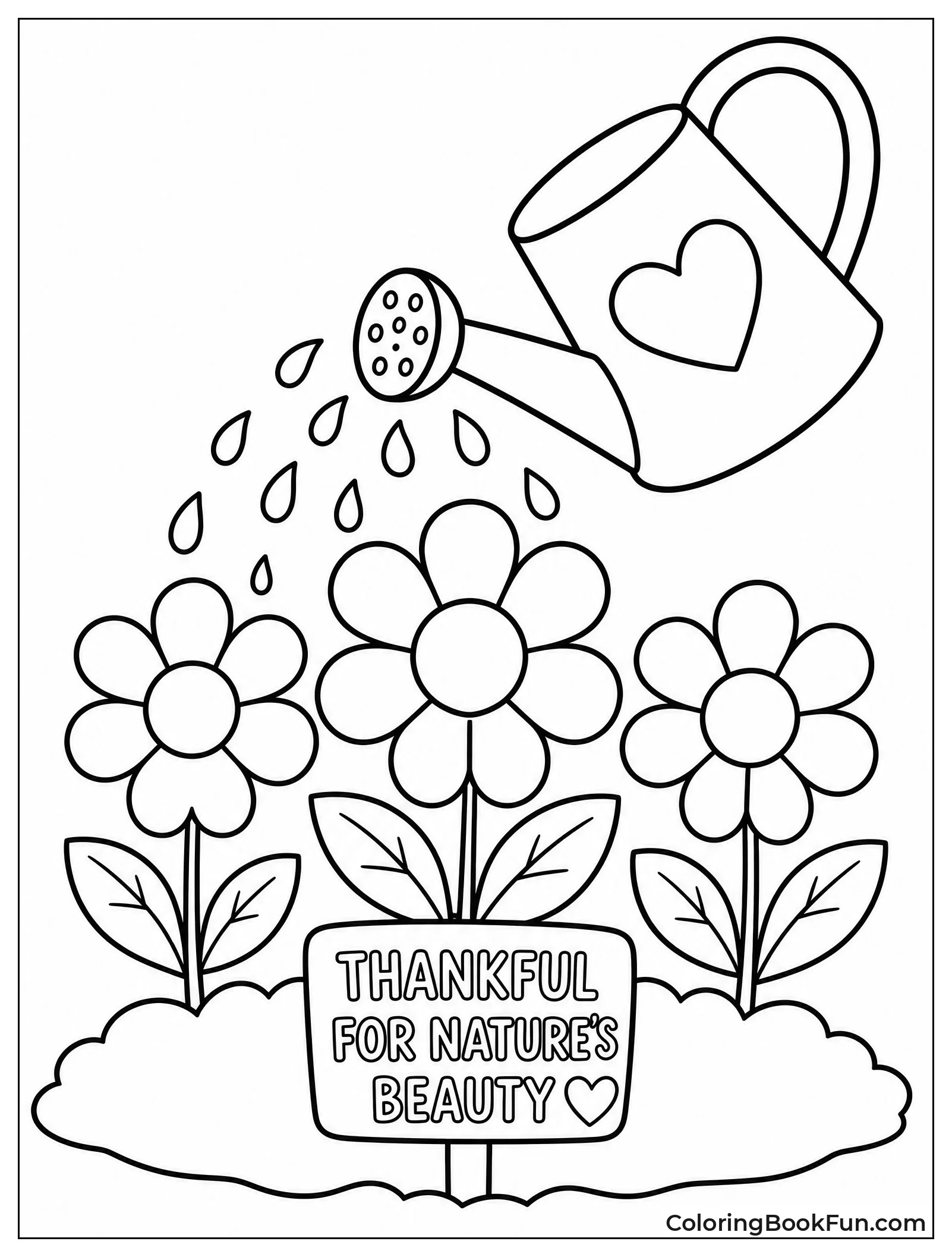 Watering Can and Flowers