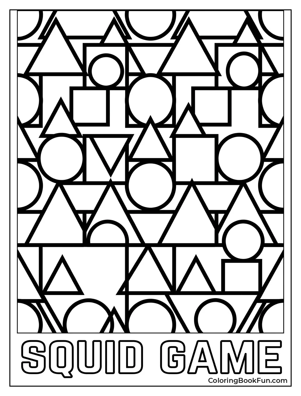 Pattern of Circles Triangles and Squares