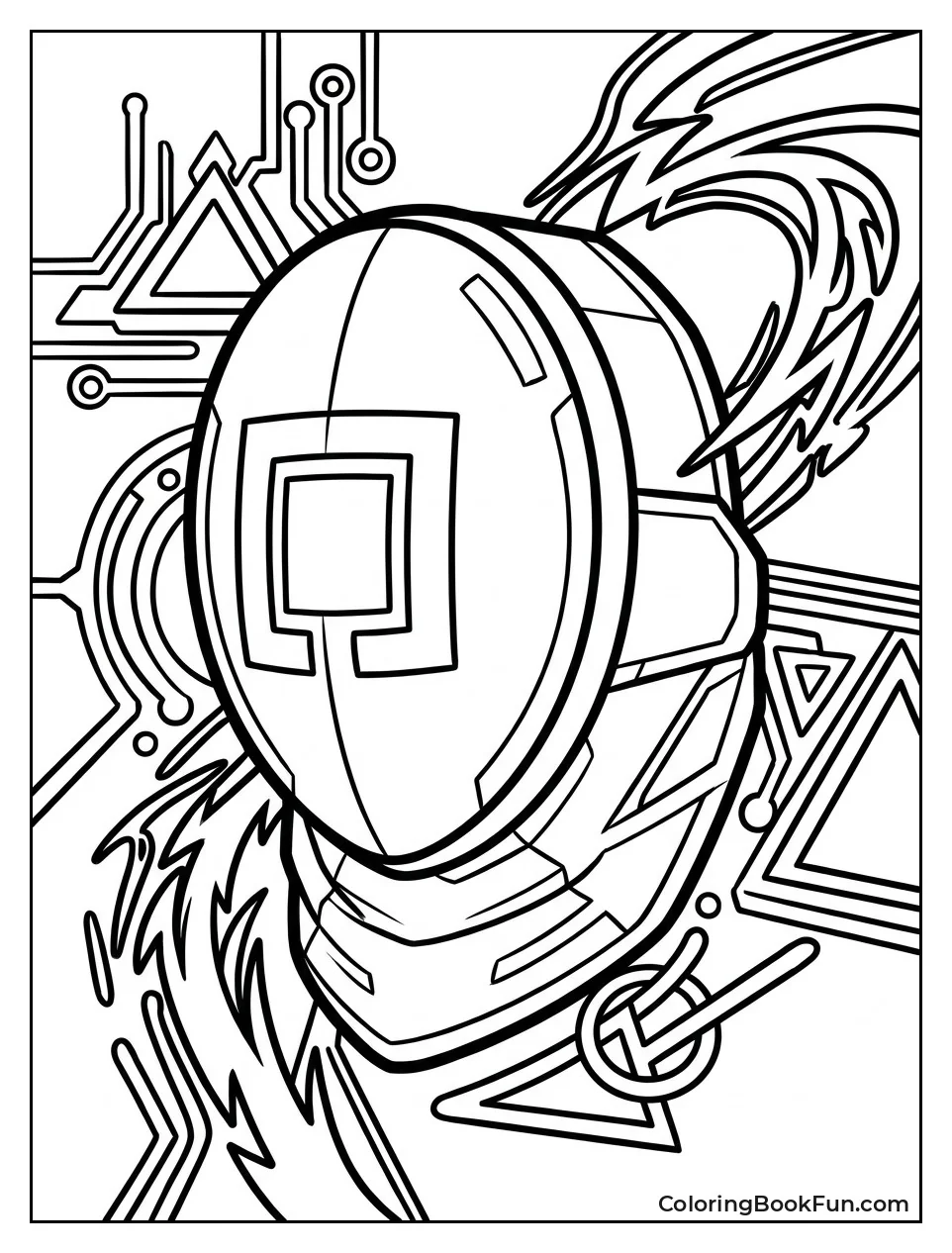 Neon Guard Mask with Lights