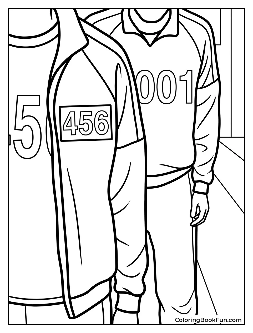Green Vests with Player Numbers