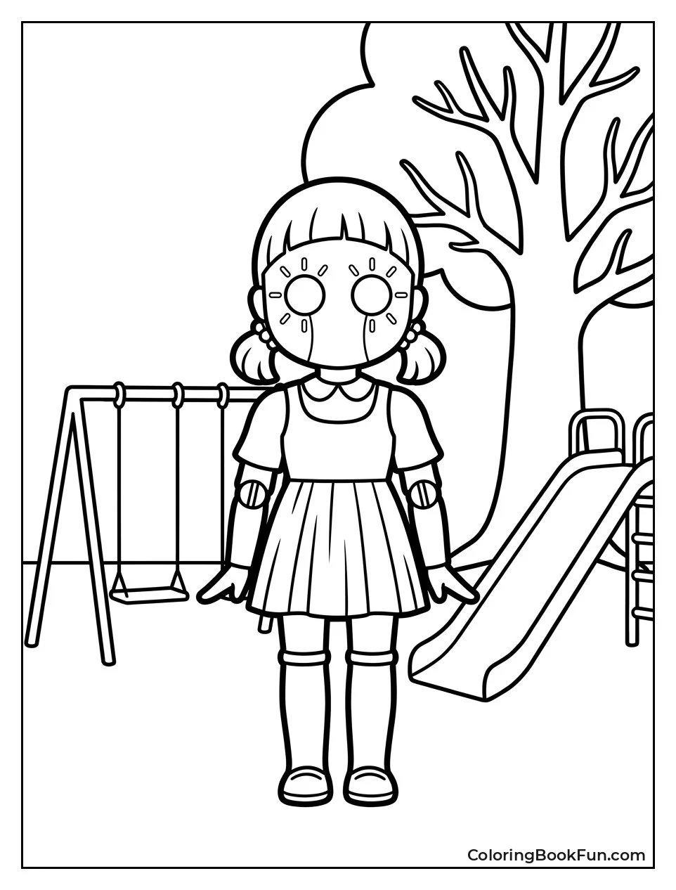 Giant Doll with Glowing Eyes