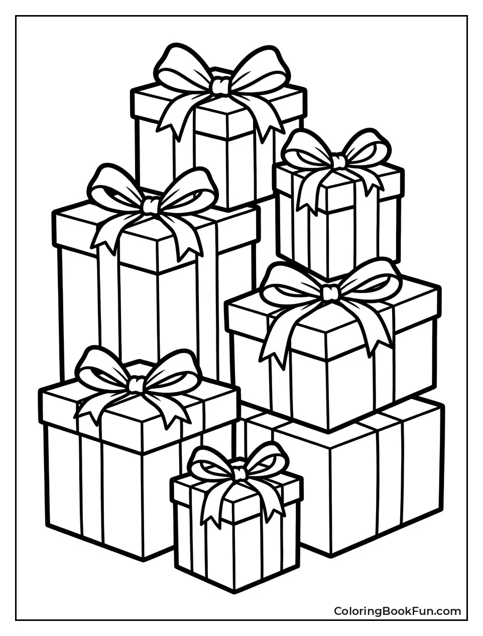 Stack of Black Boxes with Ribbons