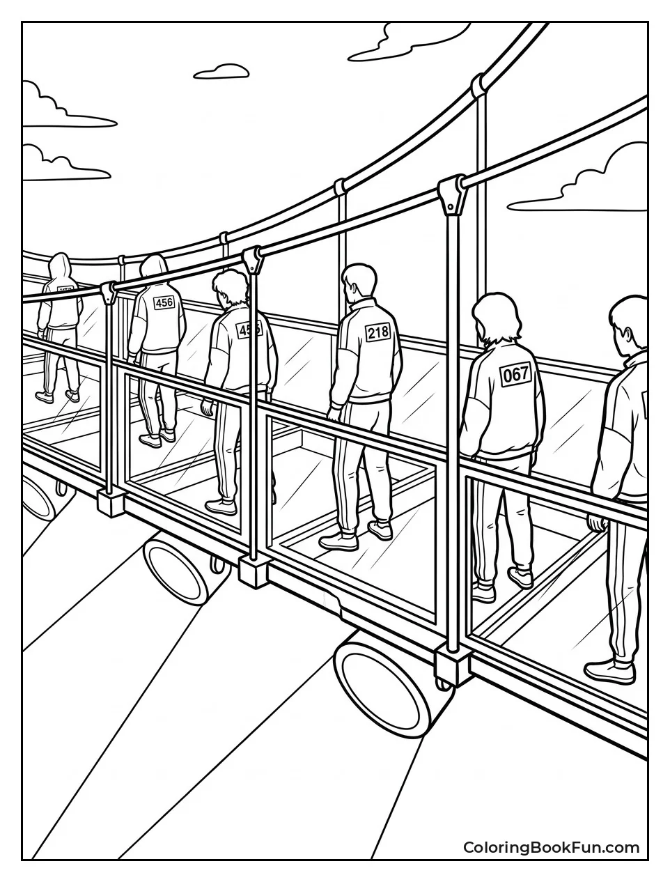 Players on High Glass Bridge