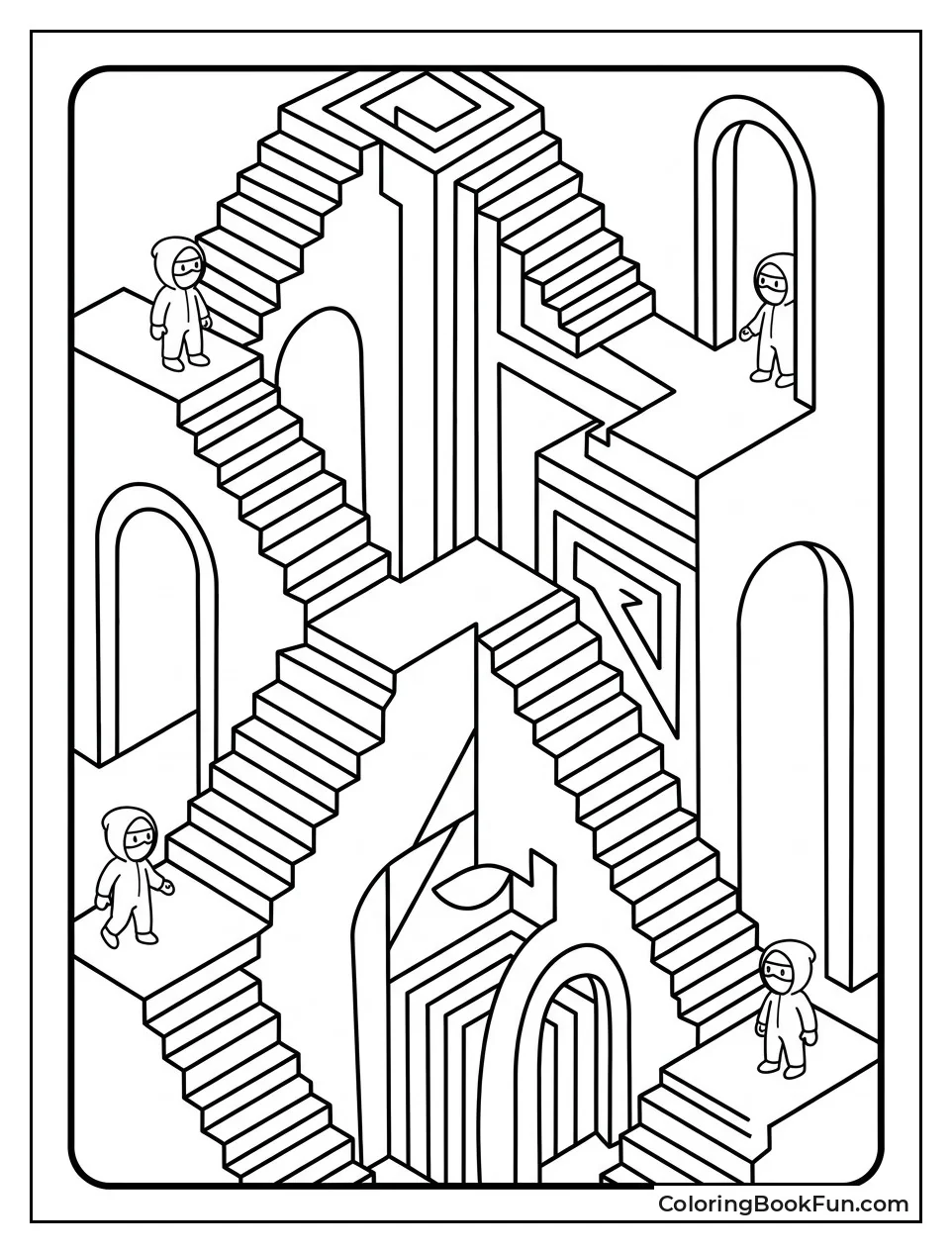 Colorful Maze of Stairs