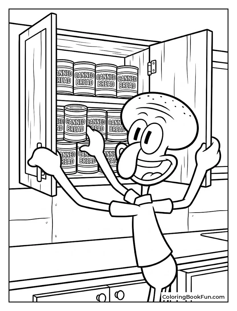 Squidward Finding Canned Bread