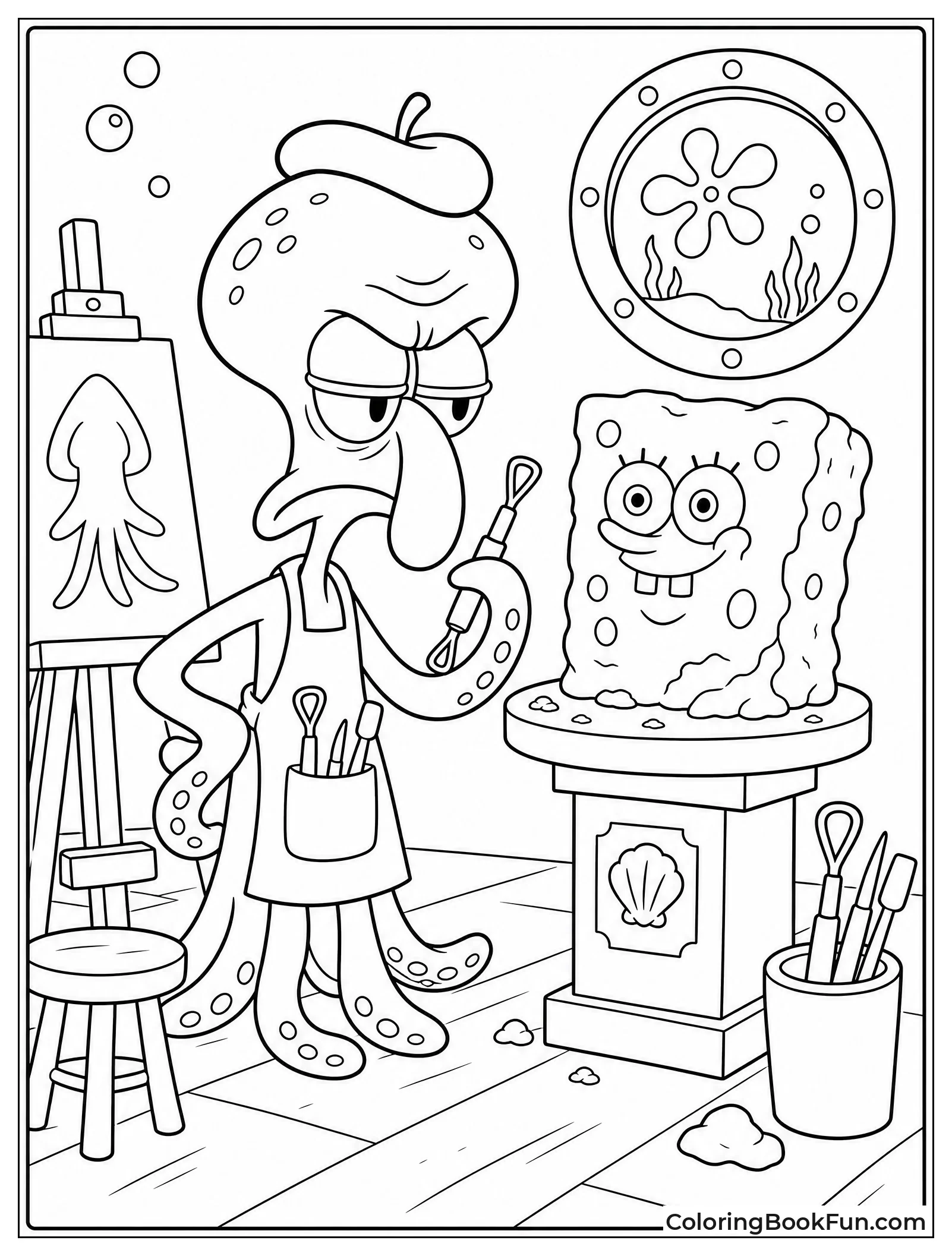Squidward Sculpting by Accident