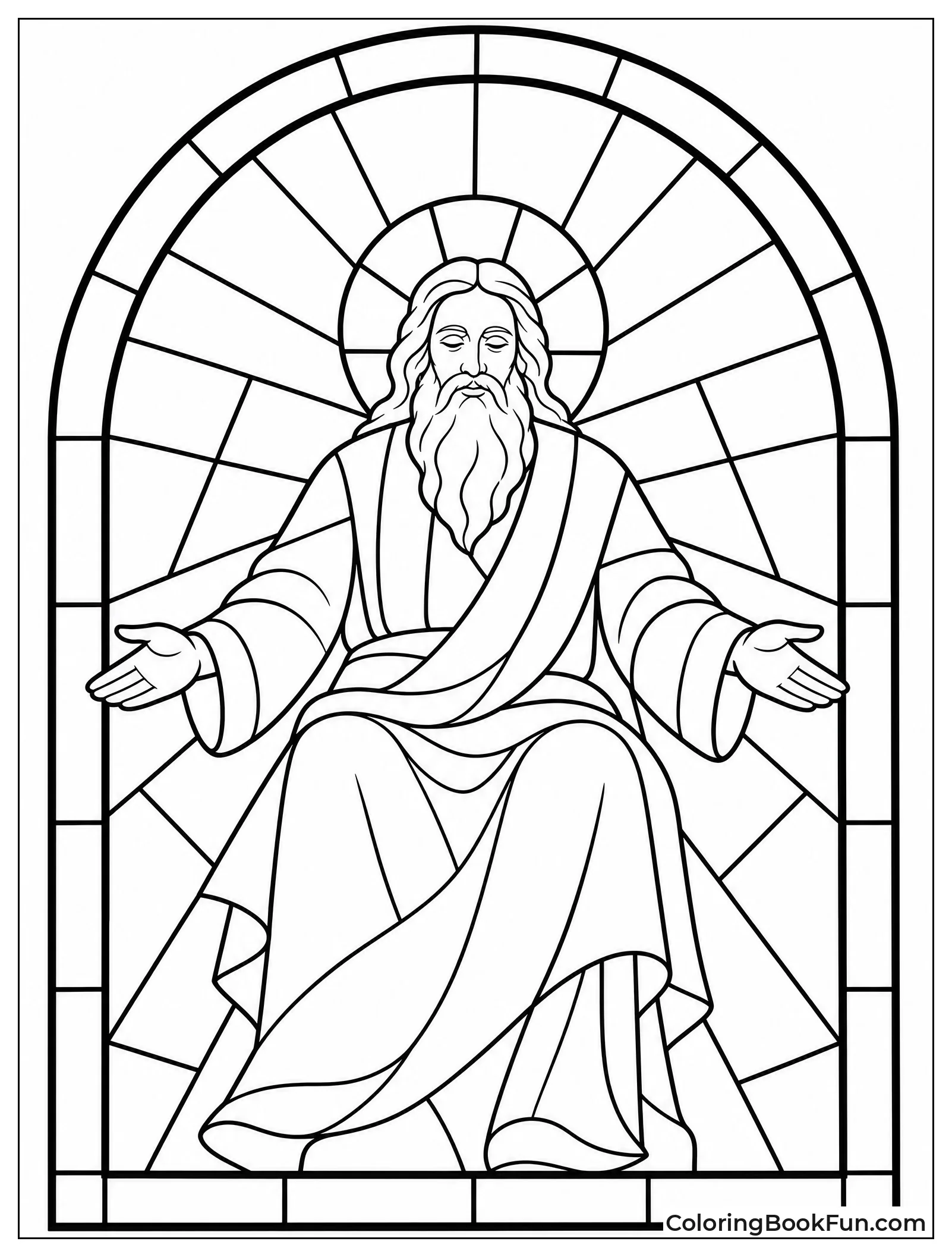 God in Colorful Stained Glass