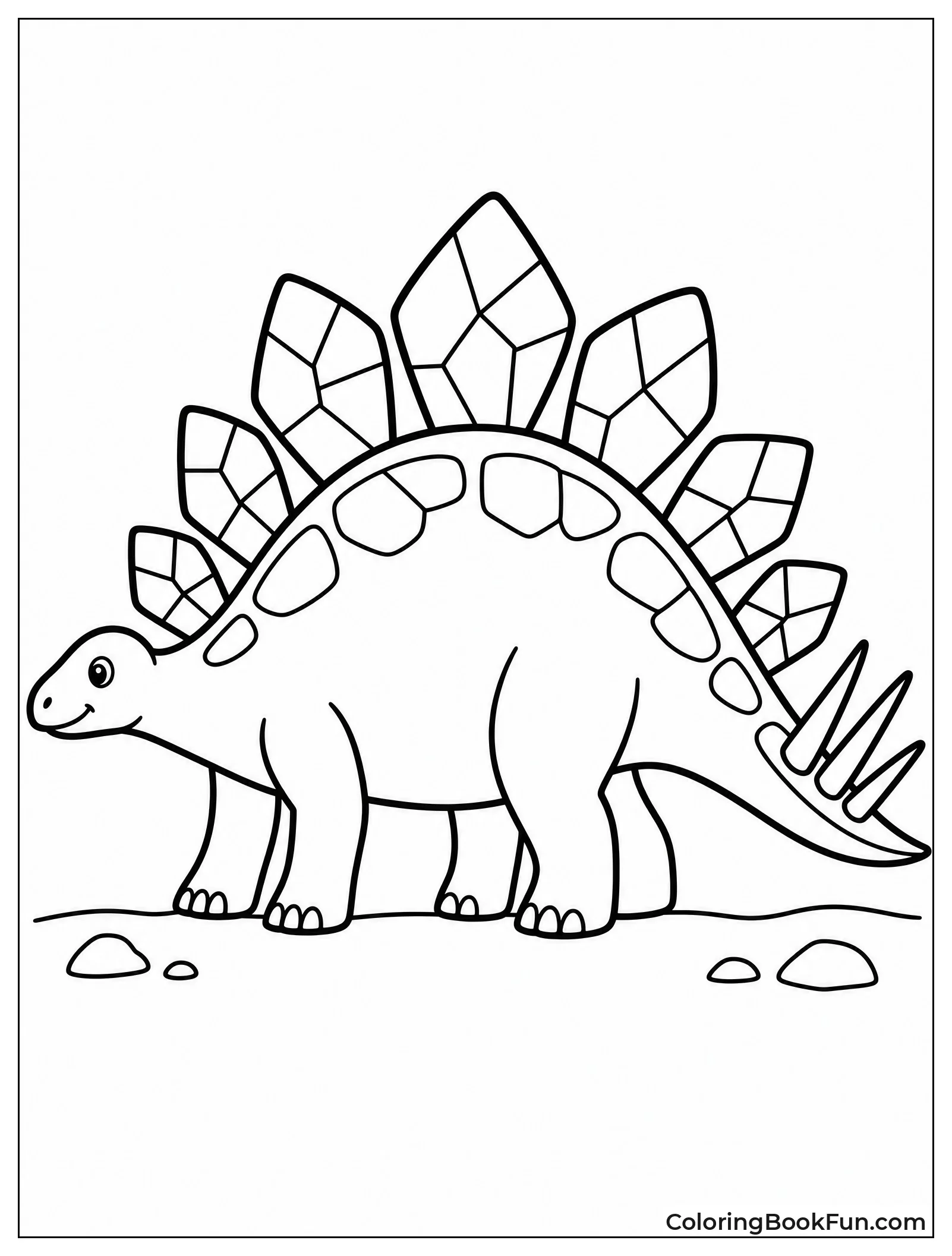 Stained Glass Stegosaurus Design