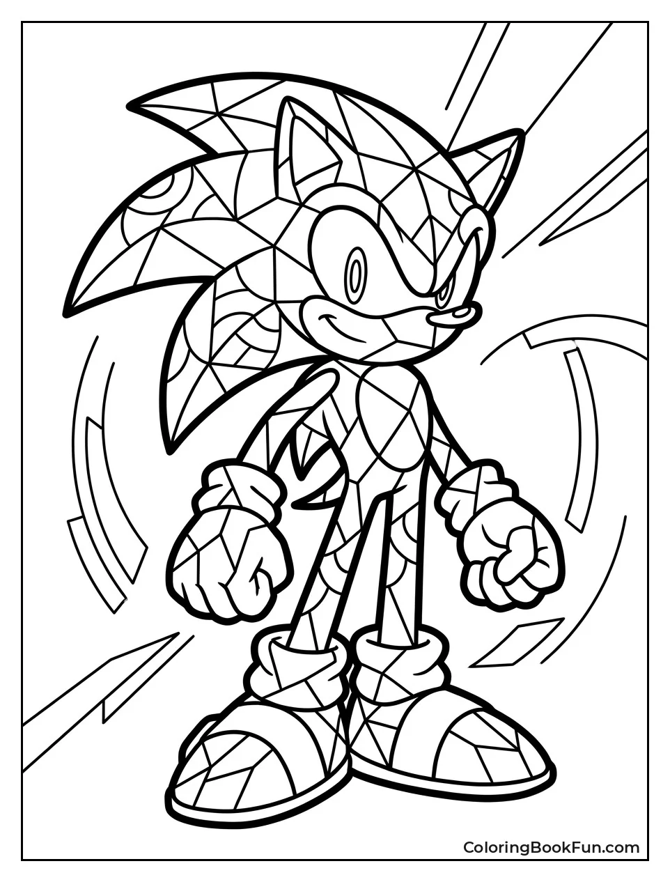 Stained Glass Window with Super Sonic