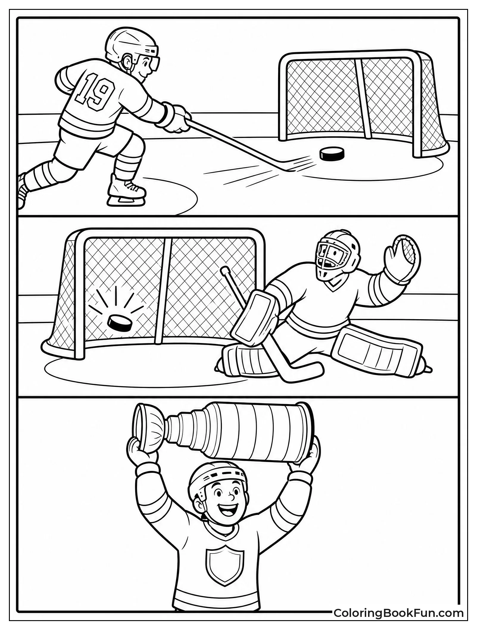 Player Shoots Scores and Celebrates