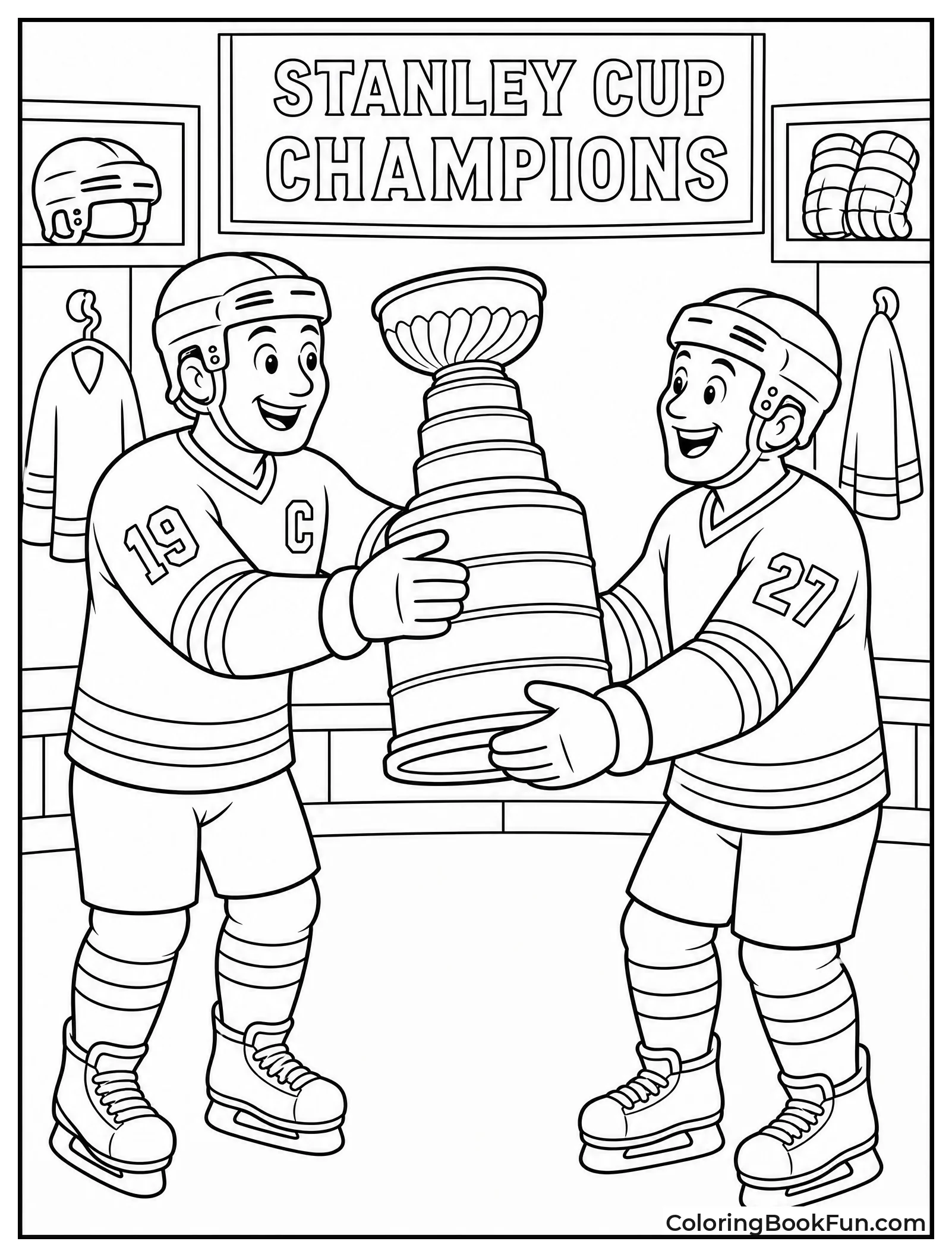 Captain Hands Cup to Teammate