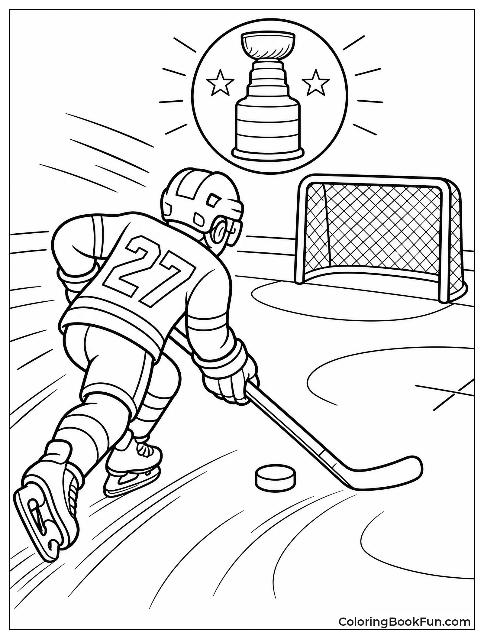 Player Races Toward Empty Net