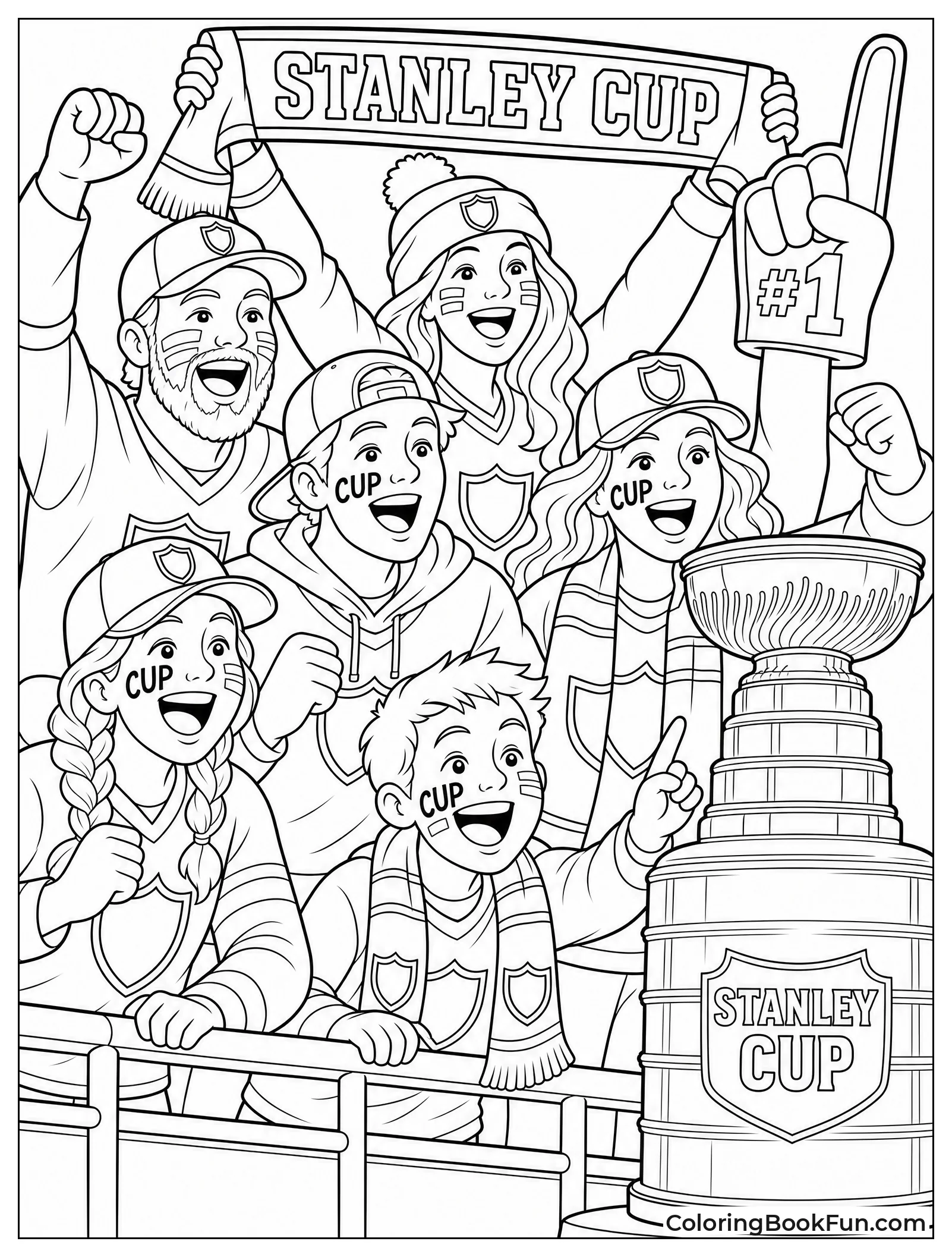 Fans Paint Faces and Cheer
