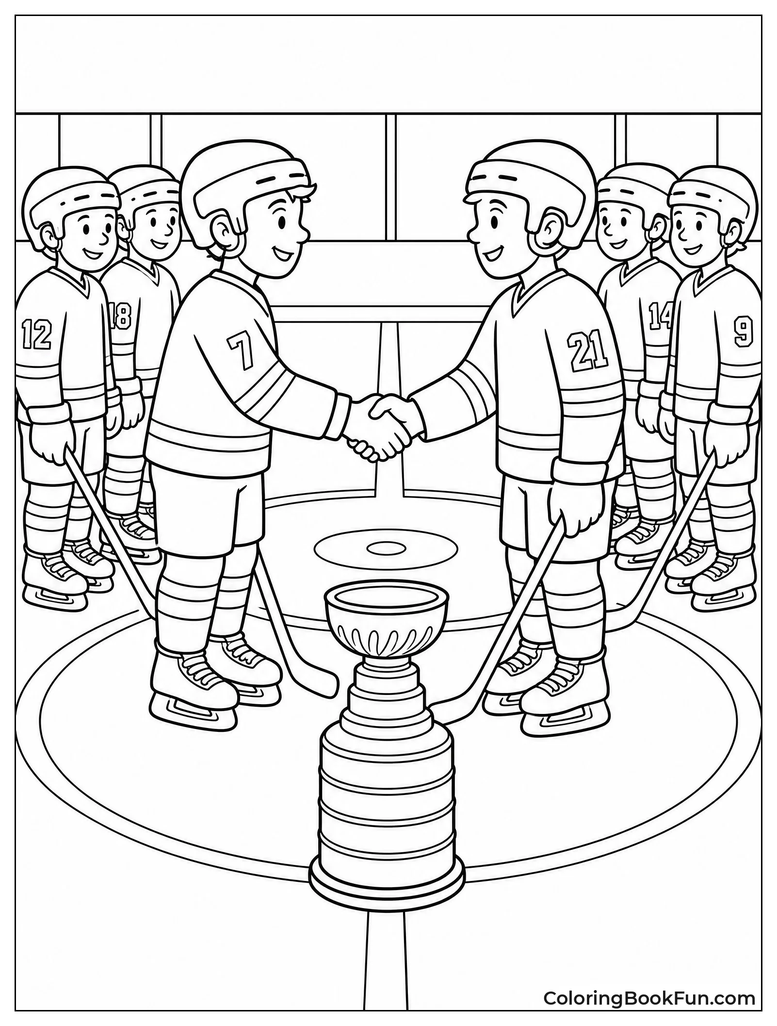 Teams Line Up to Shake Hands