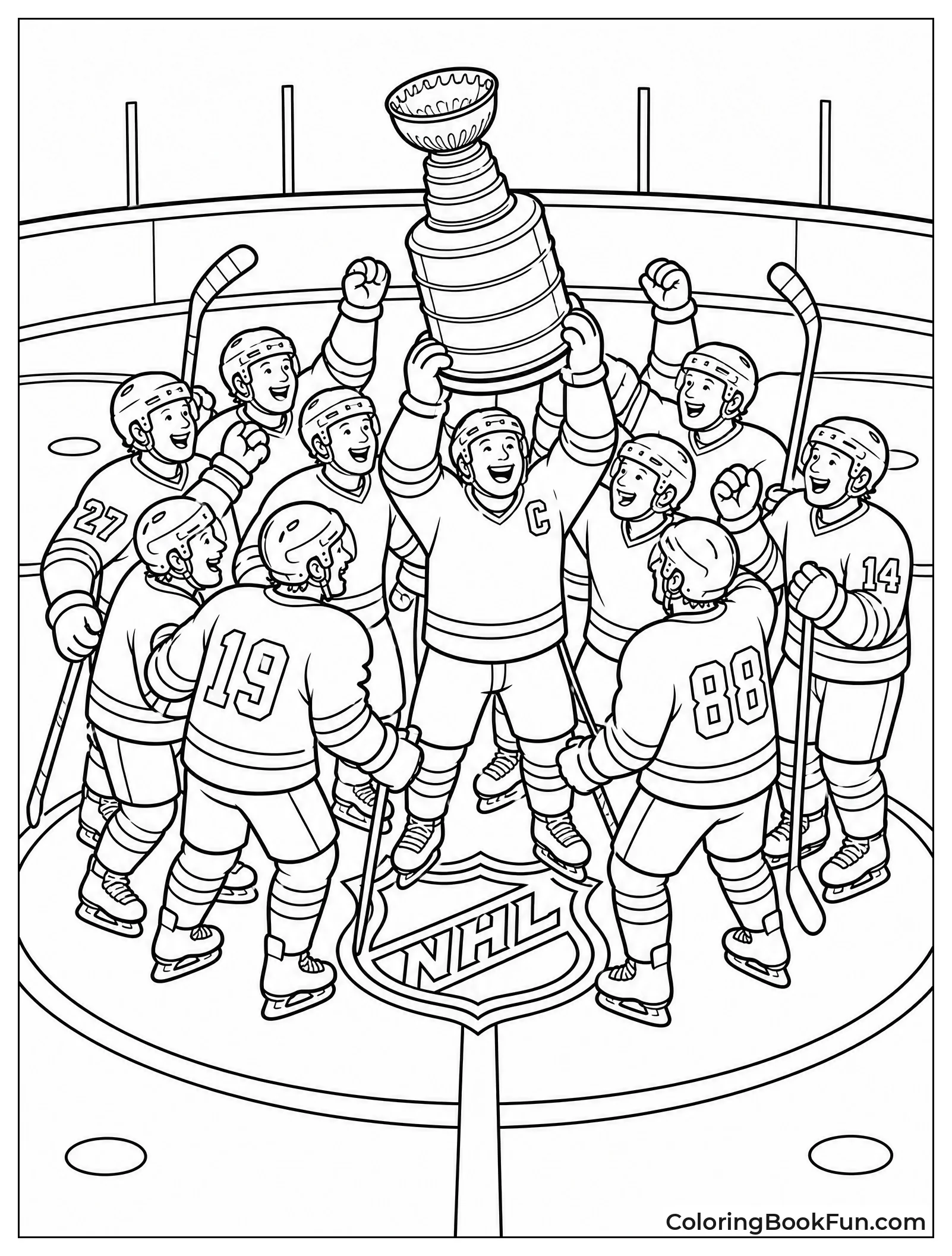 Team Lifts Cup on Ice