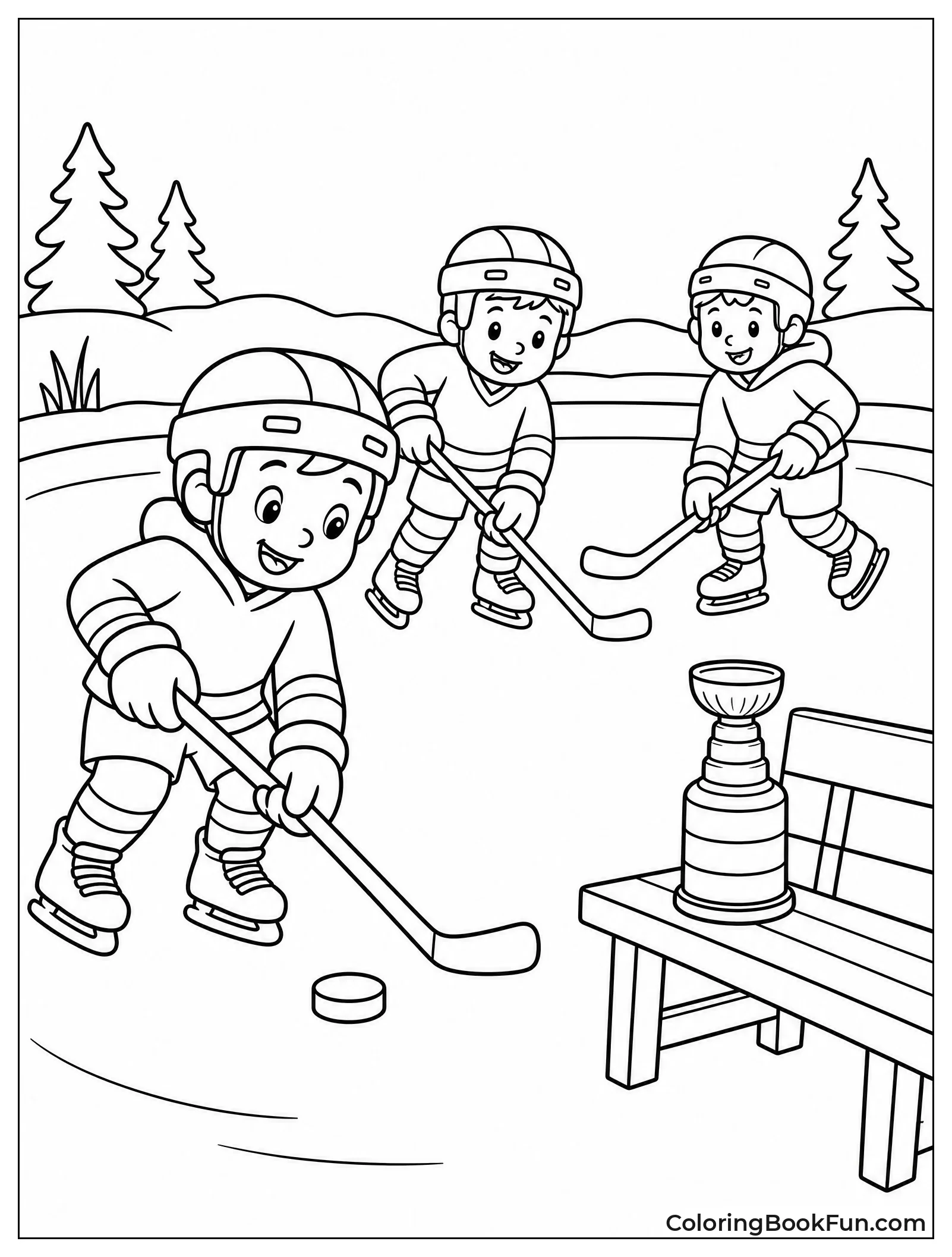 Kids Skate Near Miniature Cup