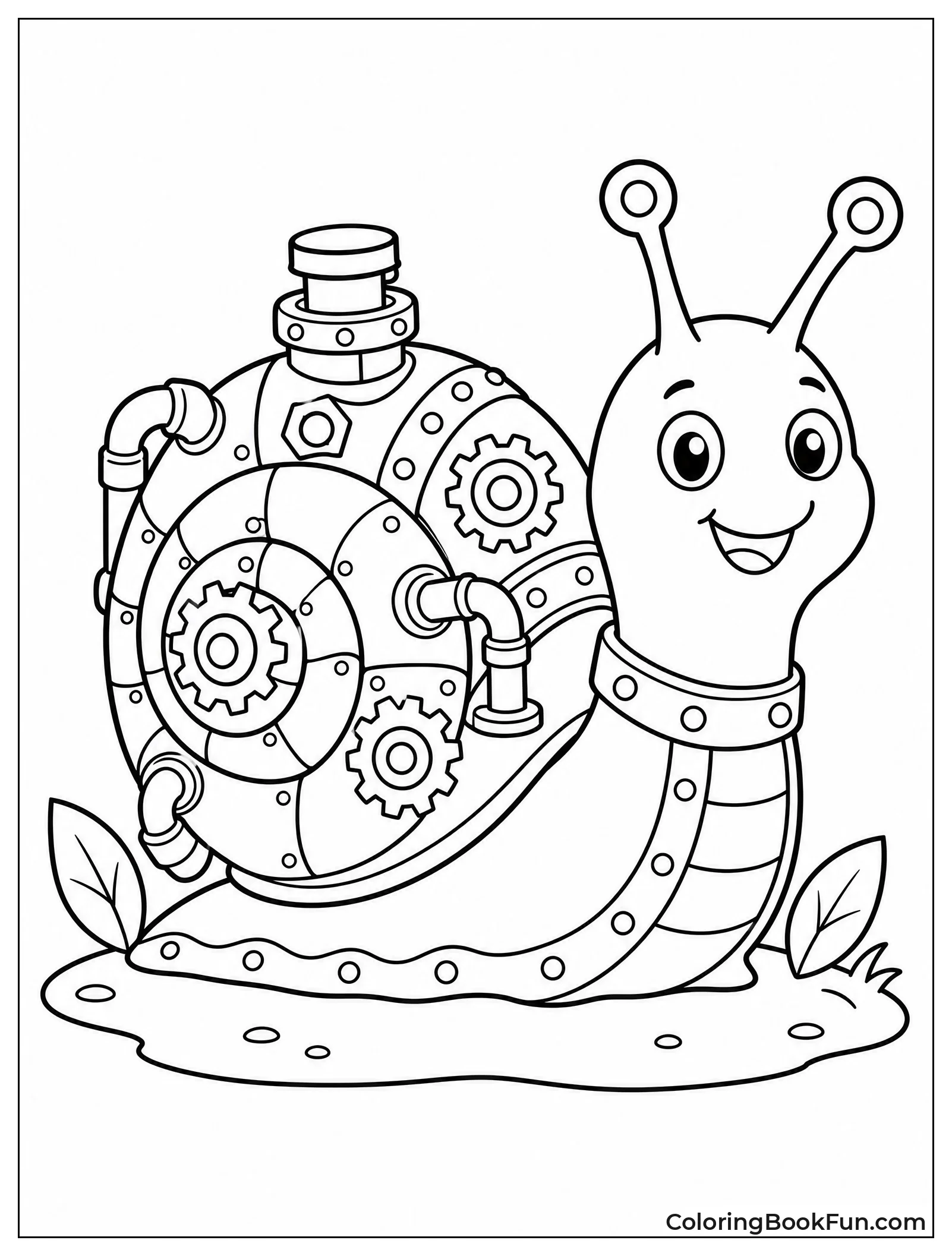 Steampunk Snail With Gear Shell
