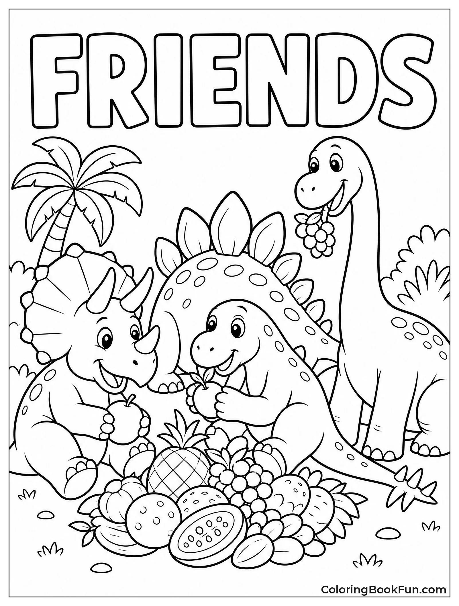 Stegosaurus with Triceratops and Brachiosaurus