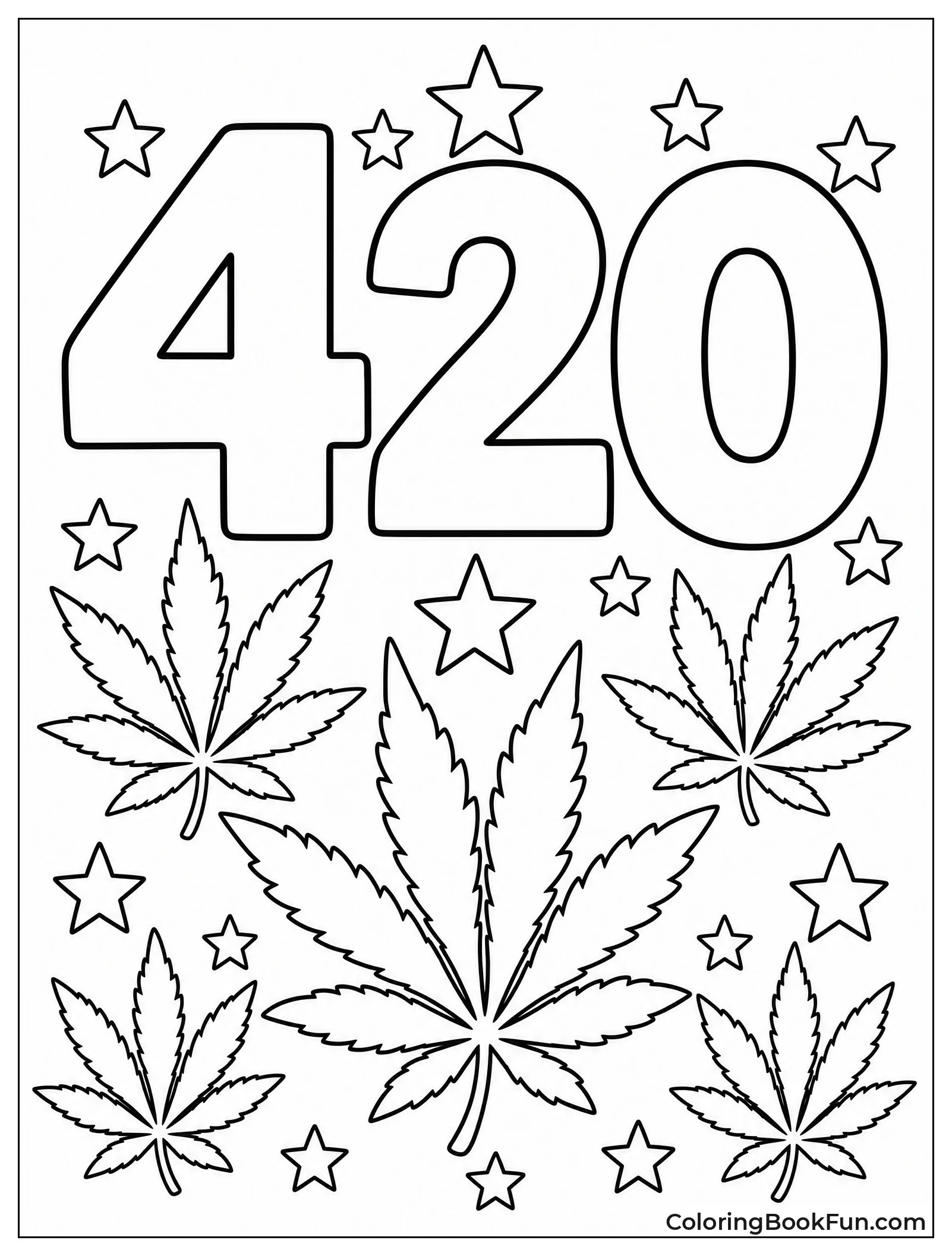 Bold Letters Spelling 420