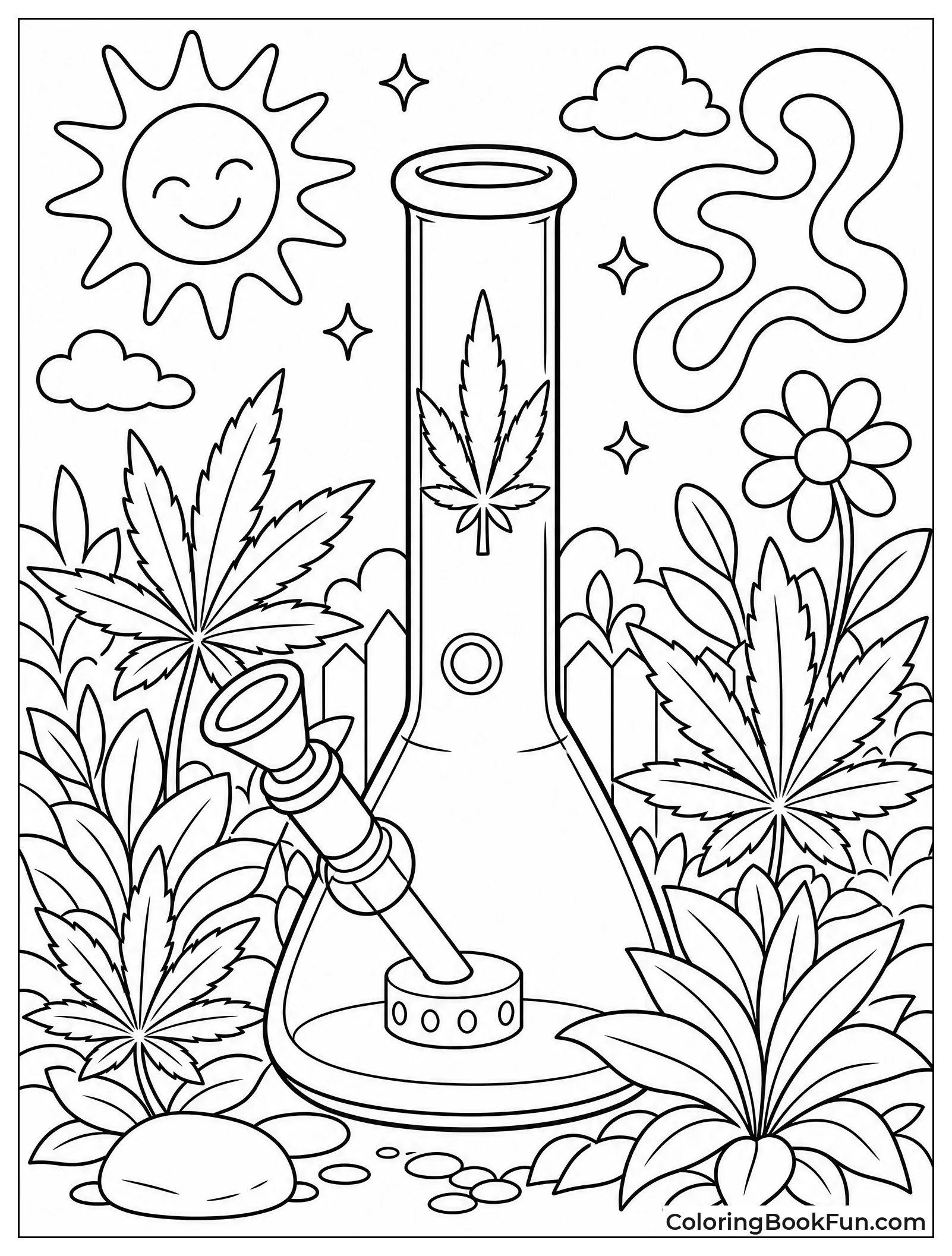 Bong Sitting in Garden