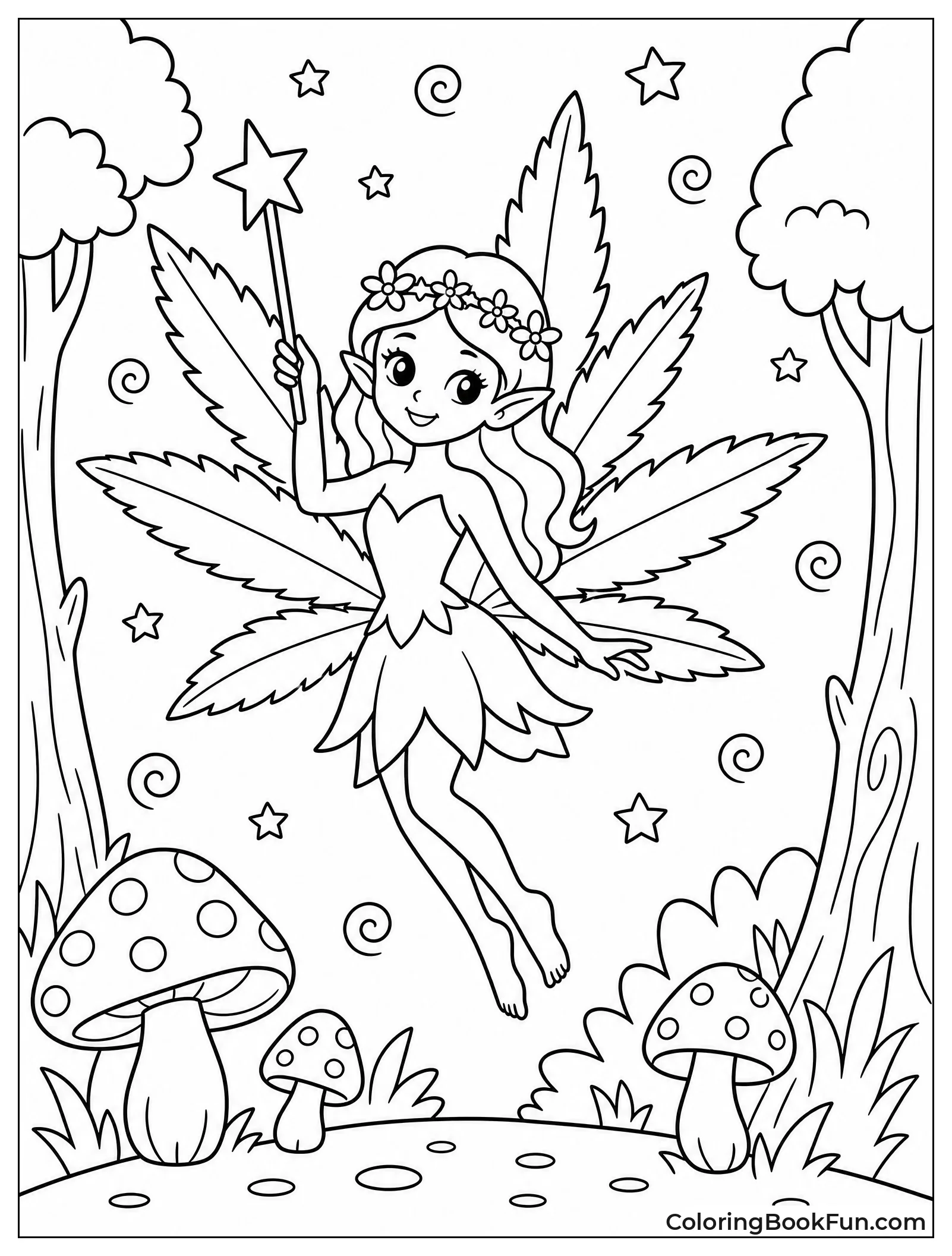 Fairy with Leaf Wings