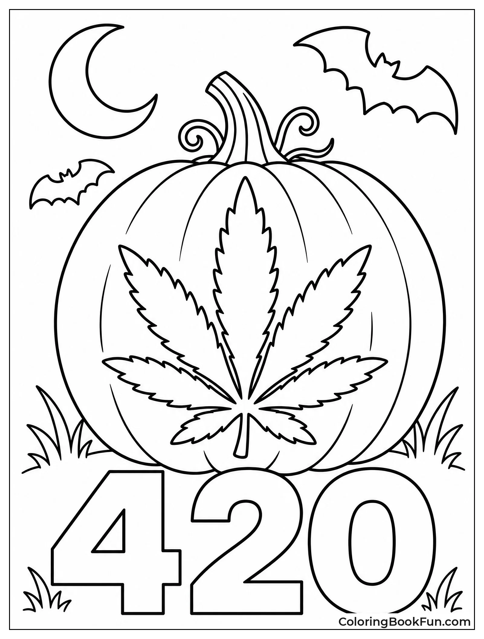Jack O Lantern with Leaf