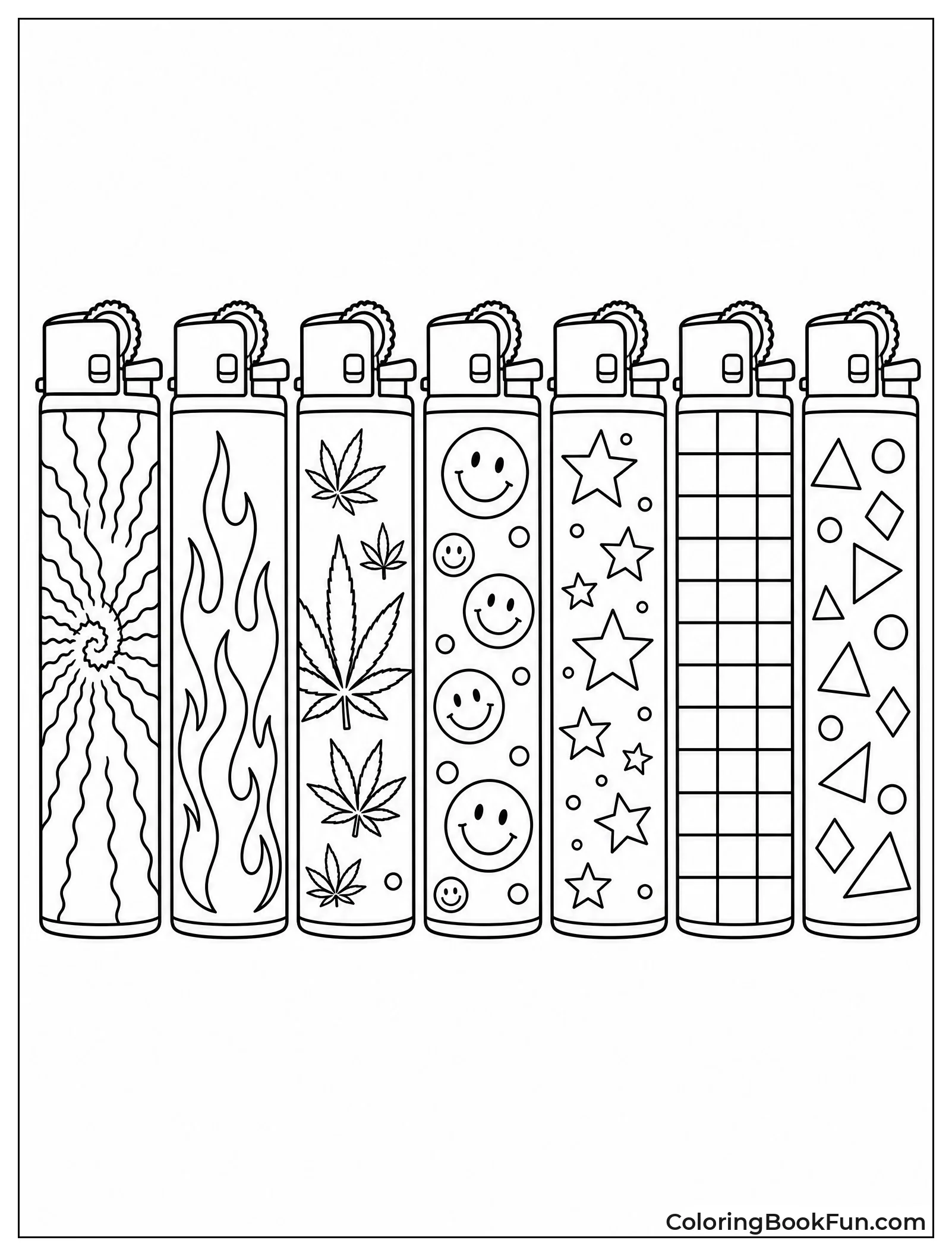 Row of Fun Lighters