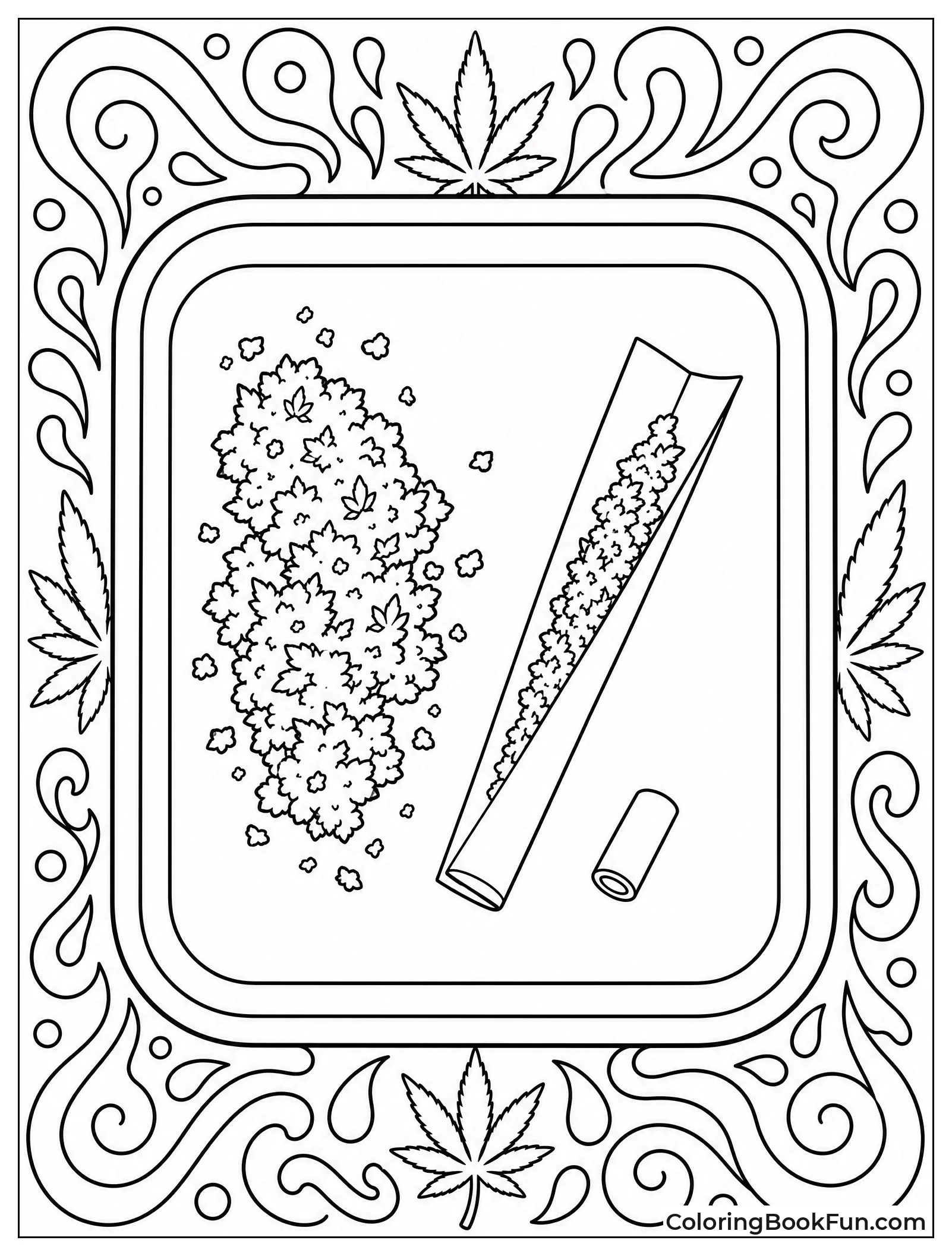 Looking Down at Rolling Tray