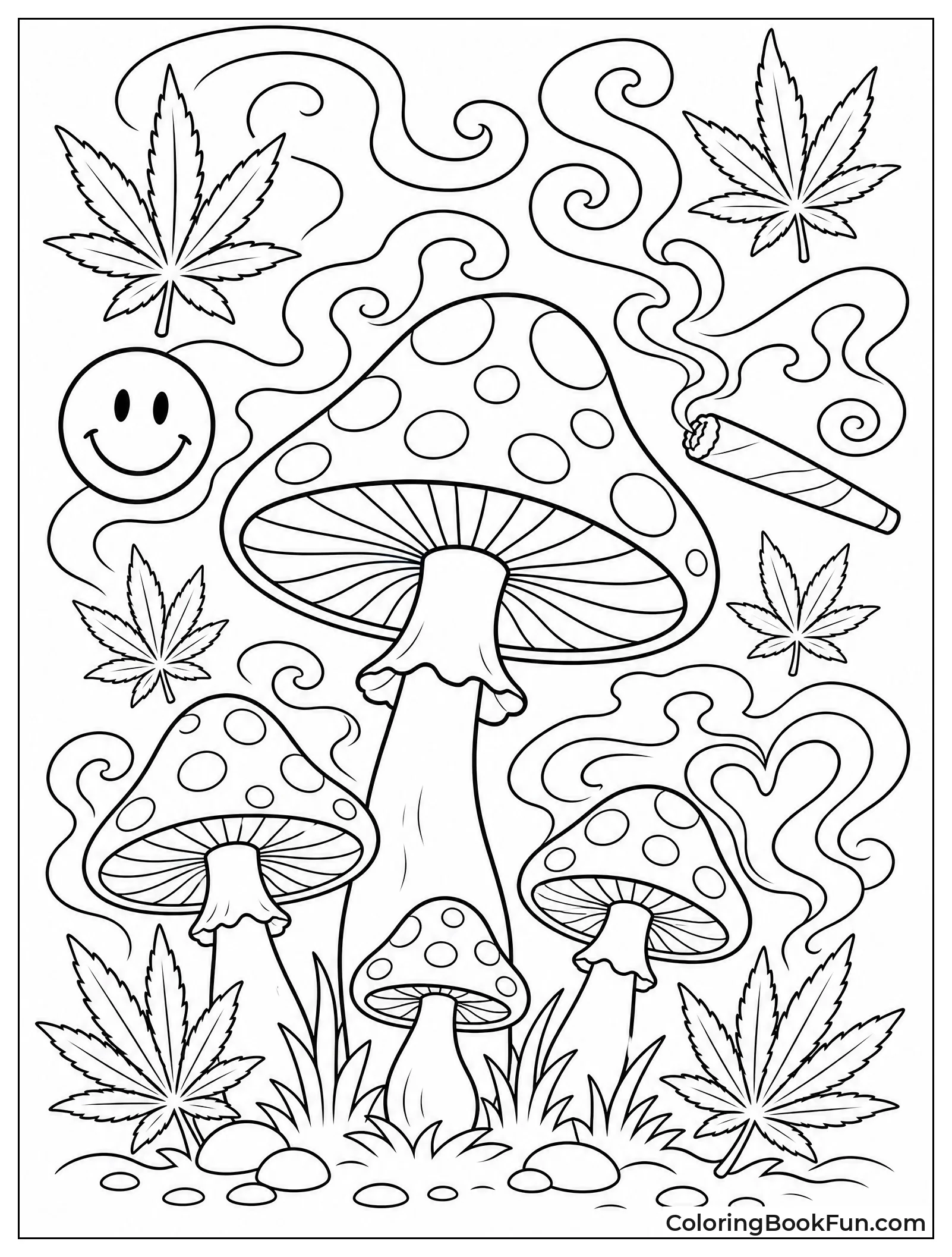 Mushrooms in Trippy Forest