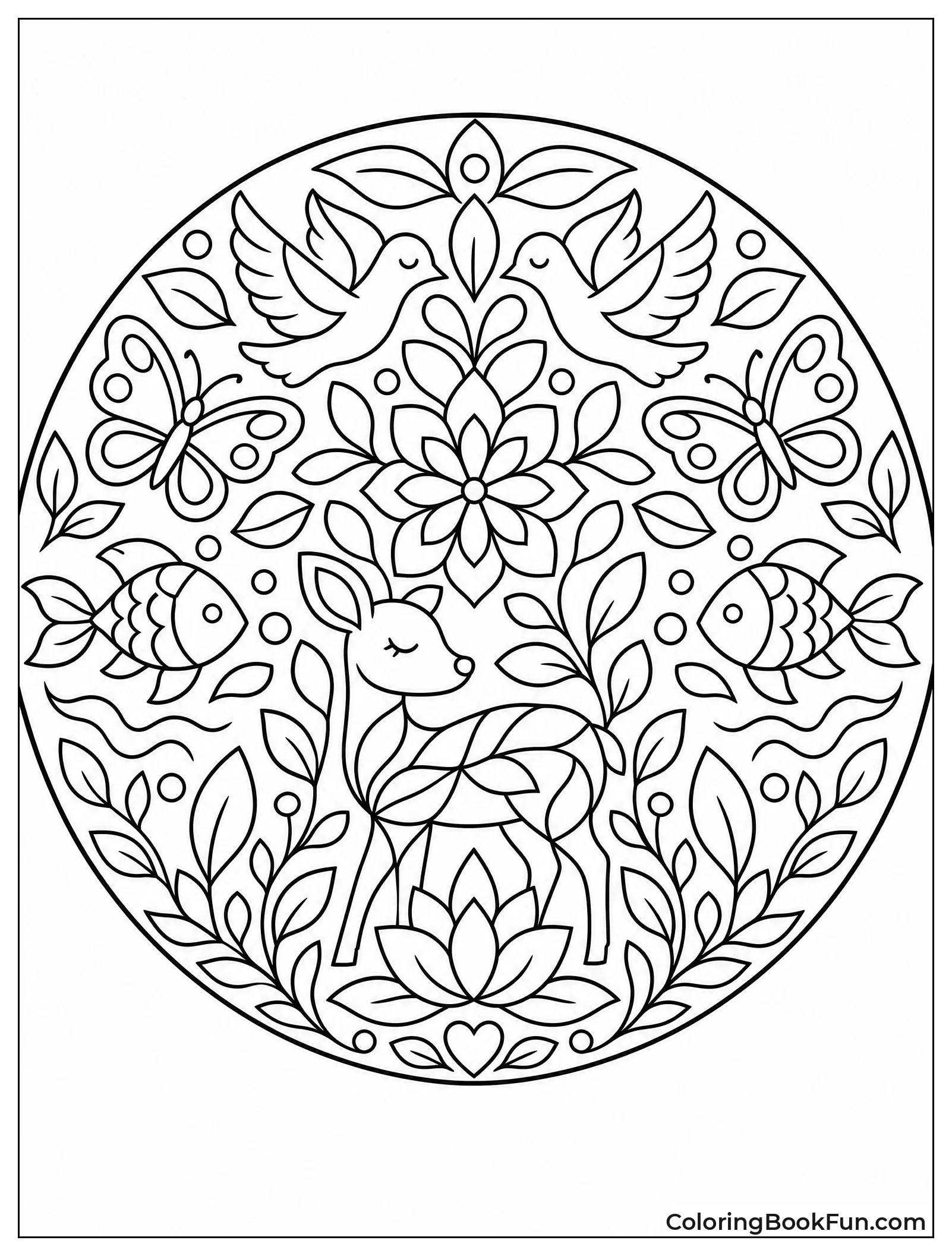 Animal Shapes Hide in Mandala
