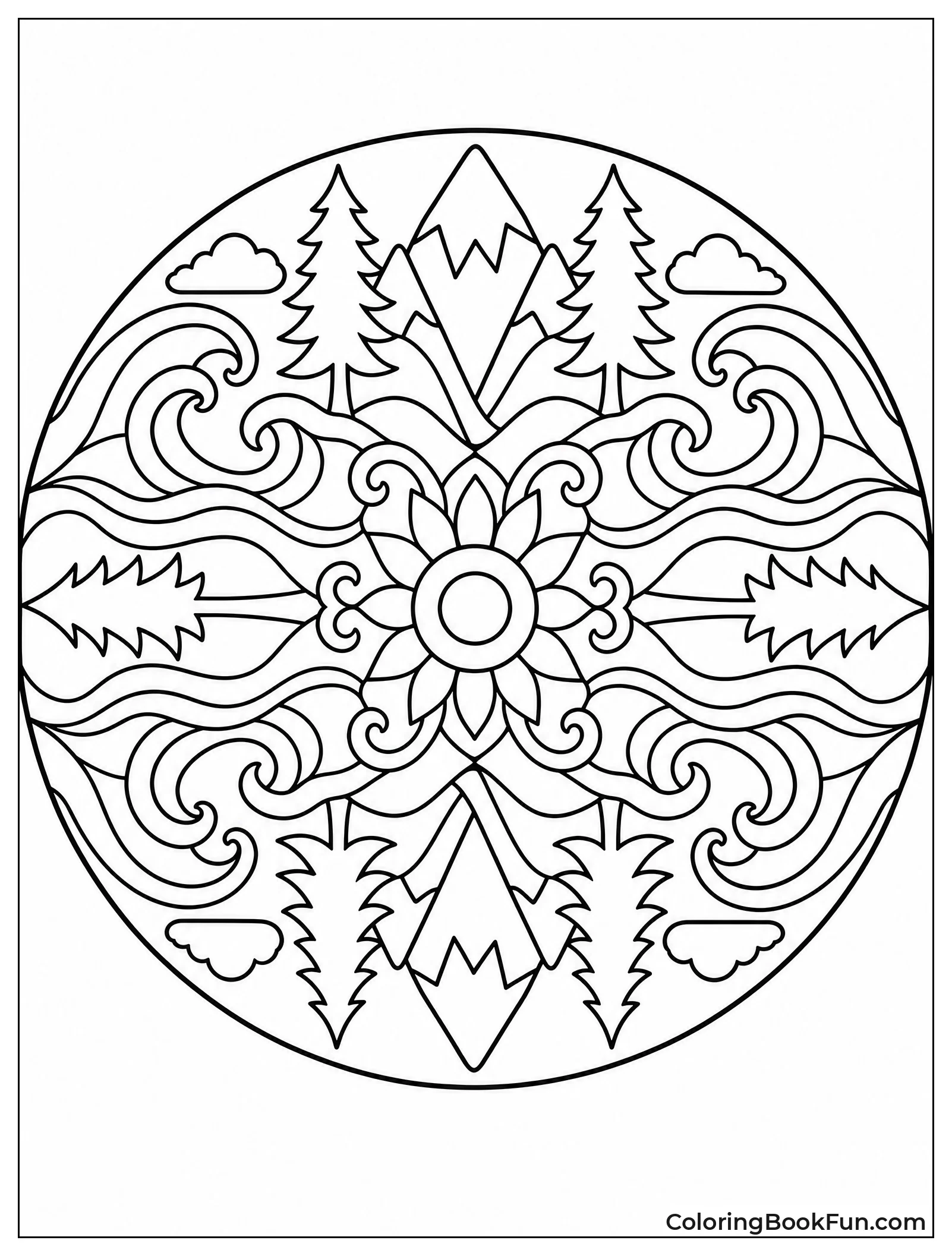Trees and Mountains Form Circles