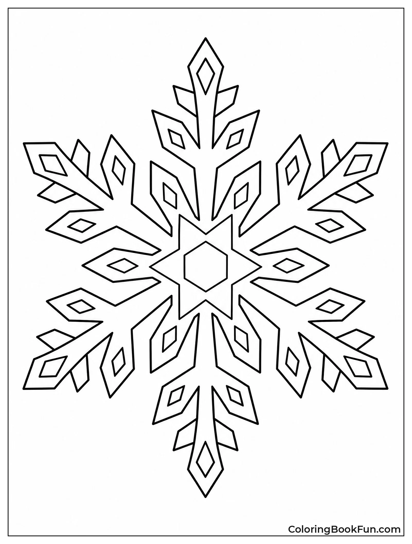 Snowflake Points Form Sharp Angles