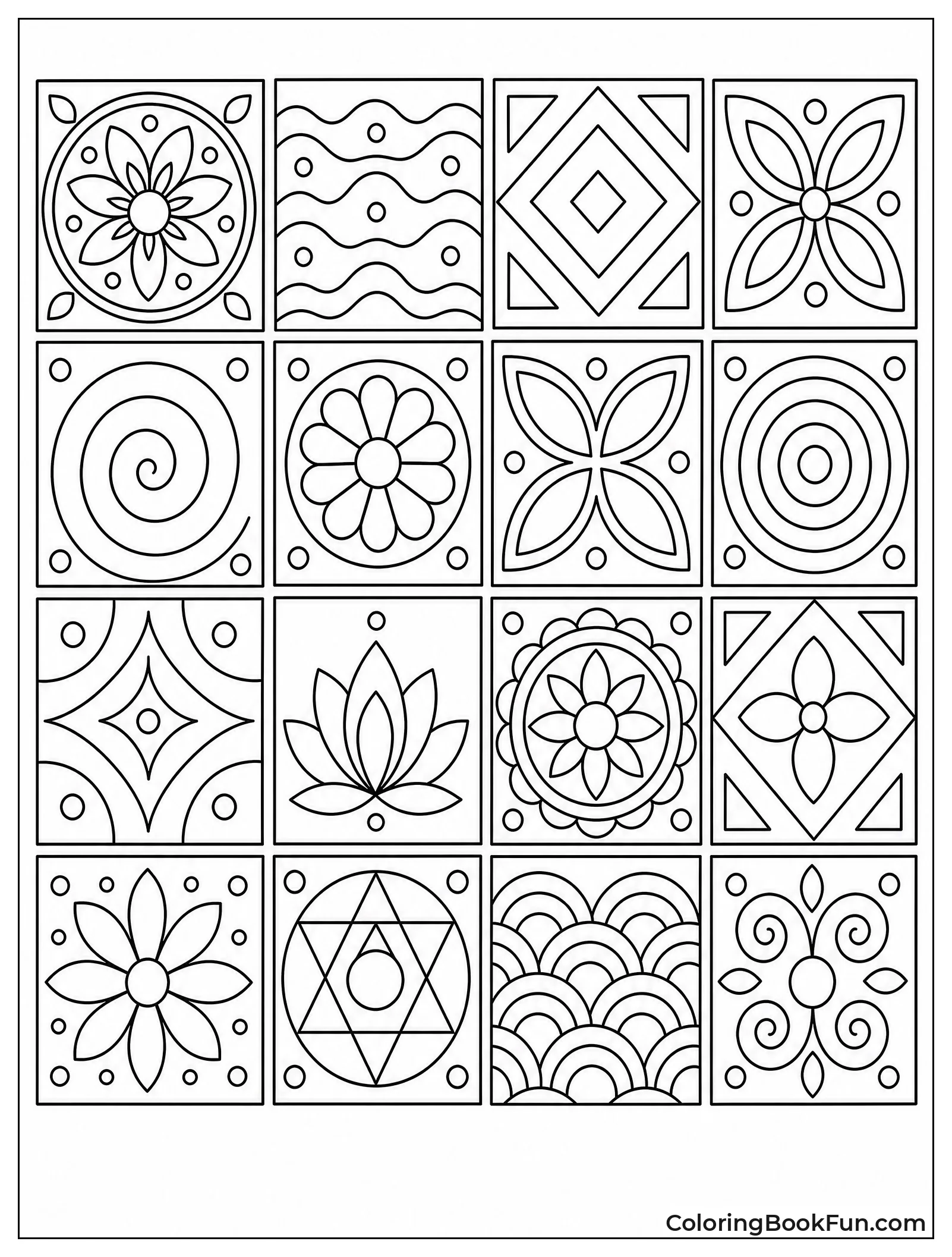 Tiles Hold Calming Geometric Shapes
