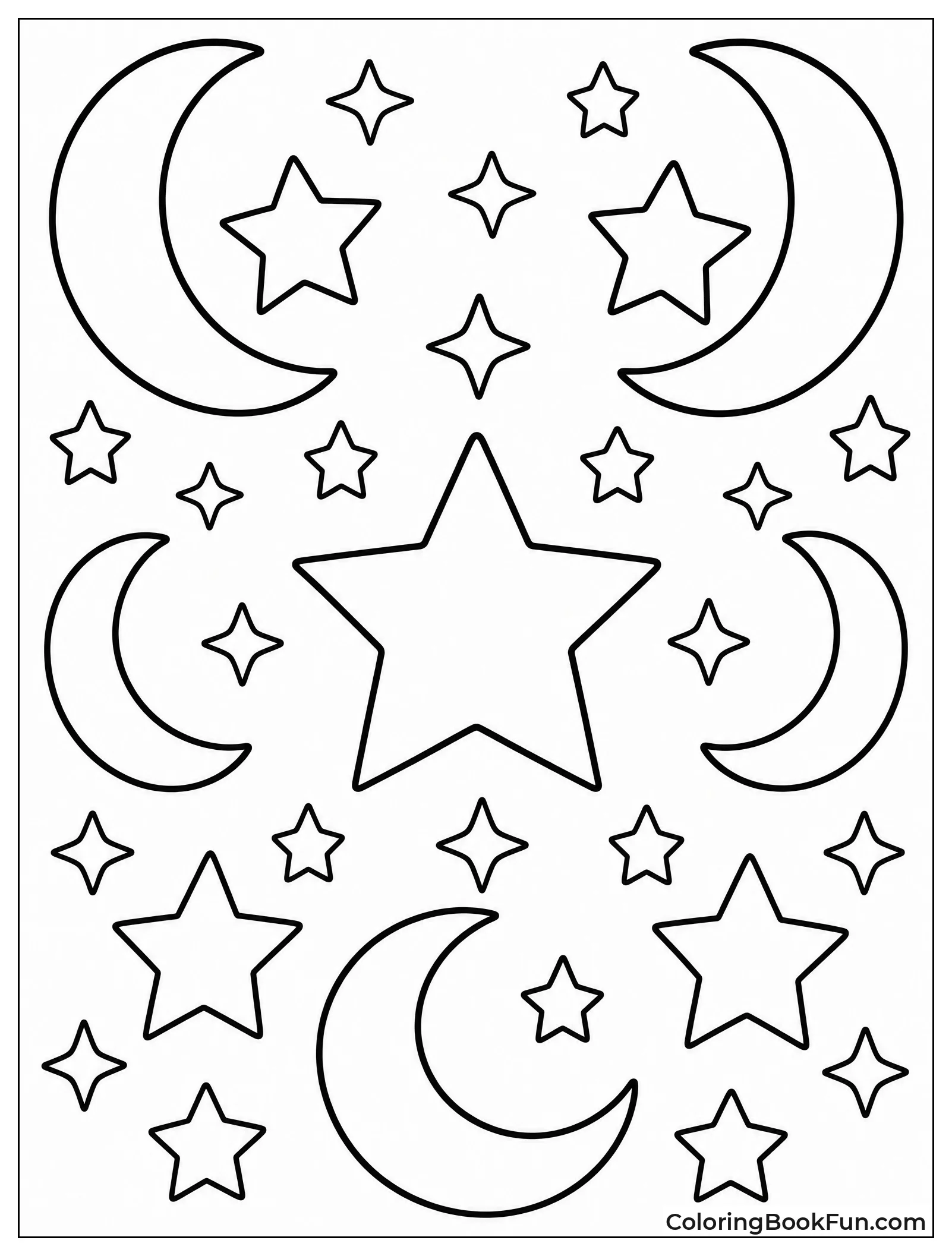Stars and Moons Shine Simply