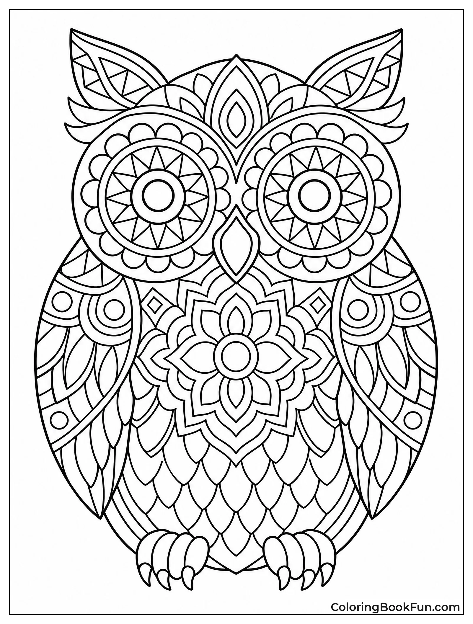Owl Eyes Hold Geometric Shapes