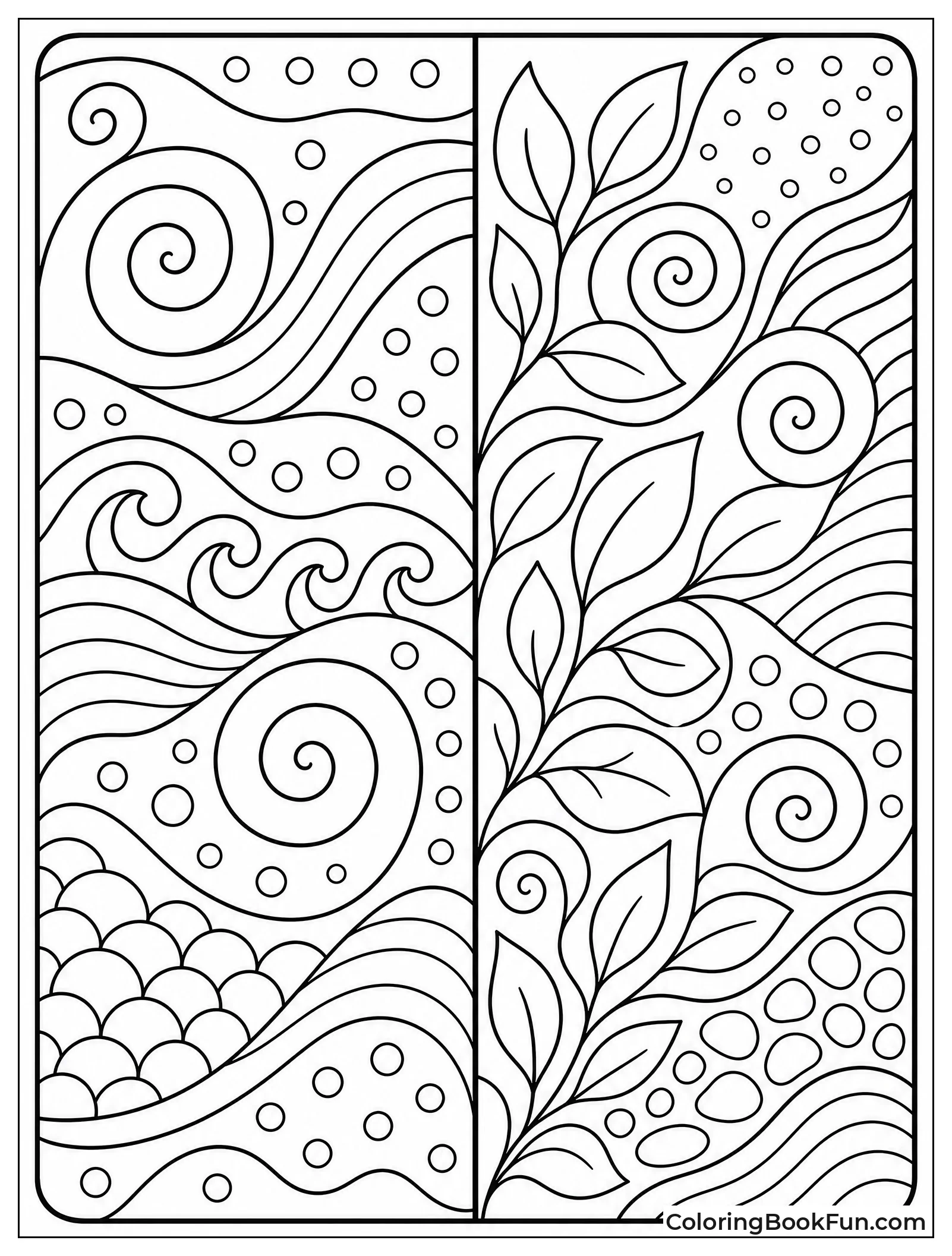 Sections Hold Swirls and Lines