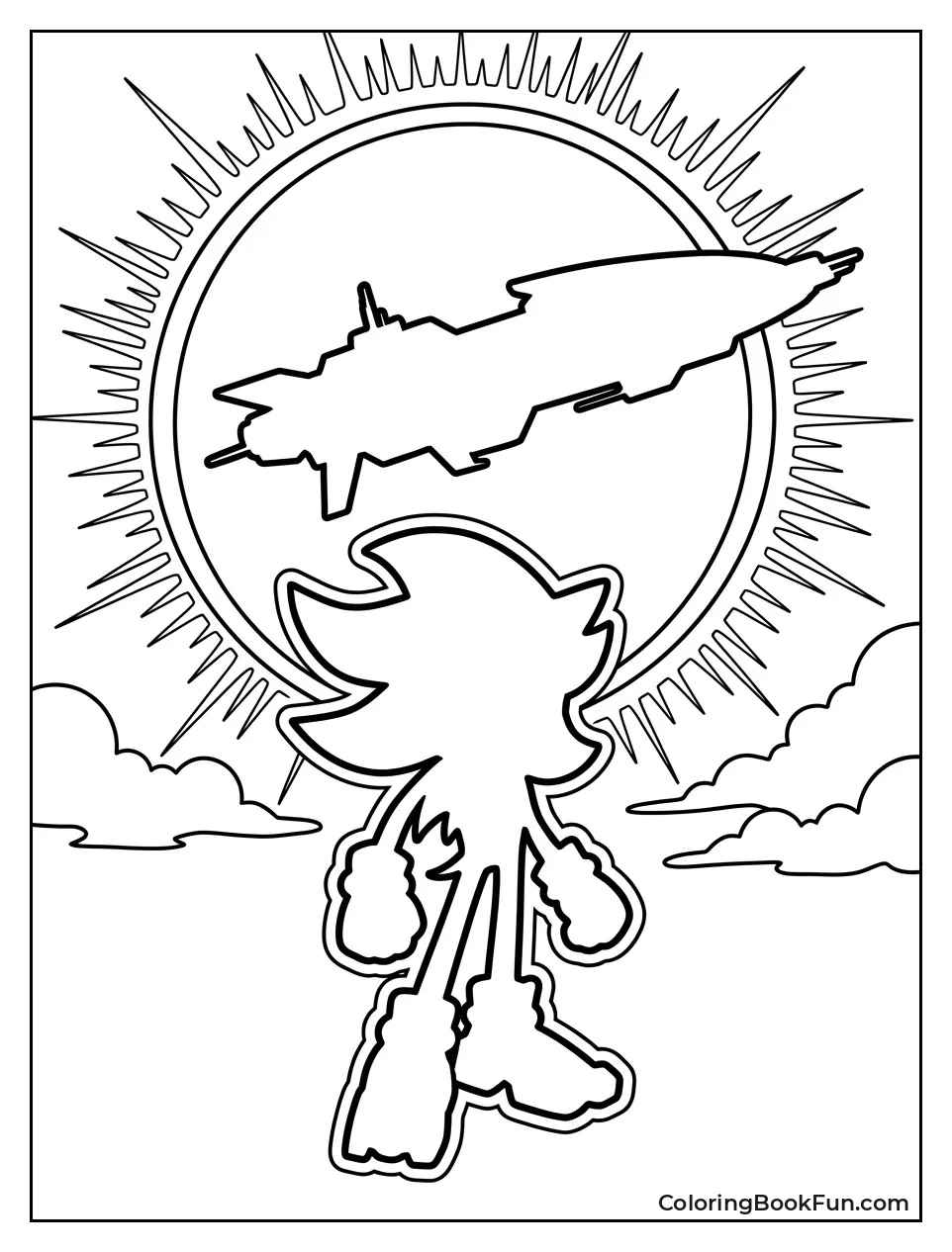 Silhouette Against Solar Eclipse