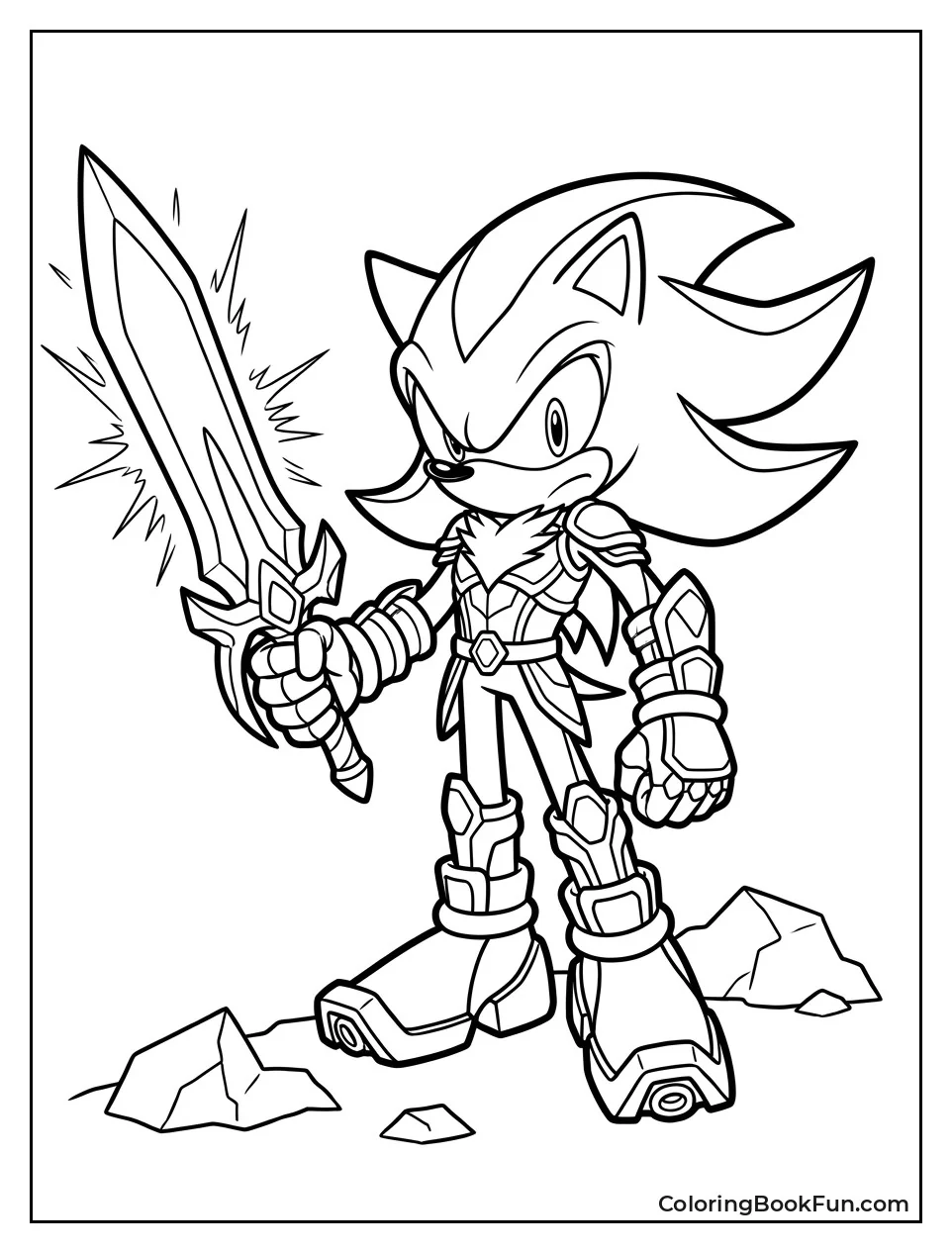 Knight in Golden Armor with Sword