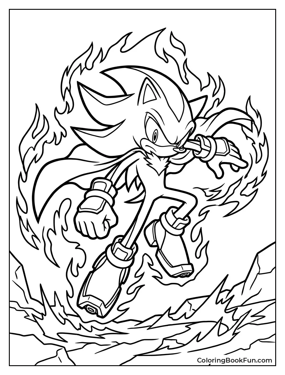 Surrounded by Fiery Energy Flames