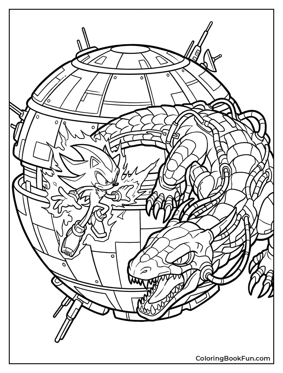 Attacking Giant Biolizard in Space