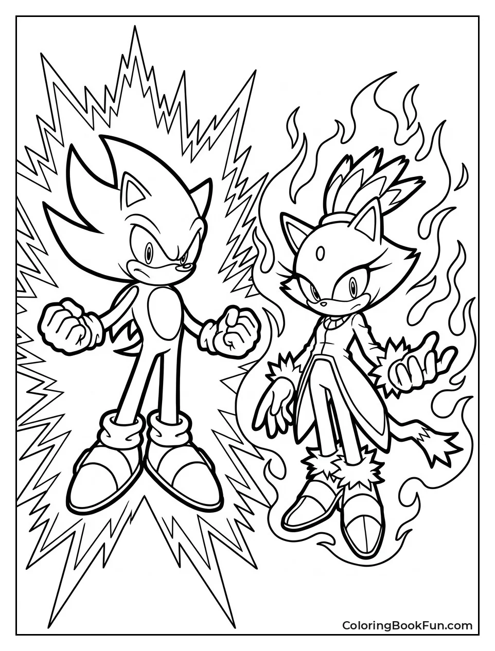 Super Sonic Teams with Burning Blaze