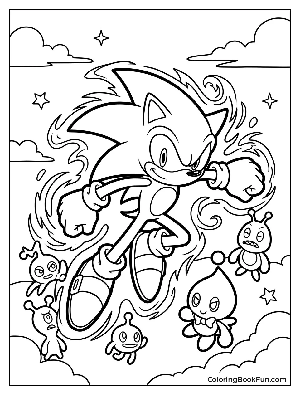 Super Sonic Flies with Colorful Wisps