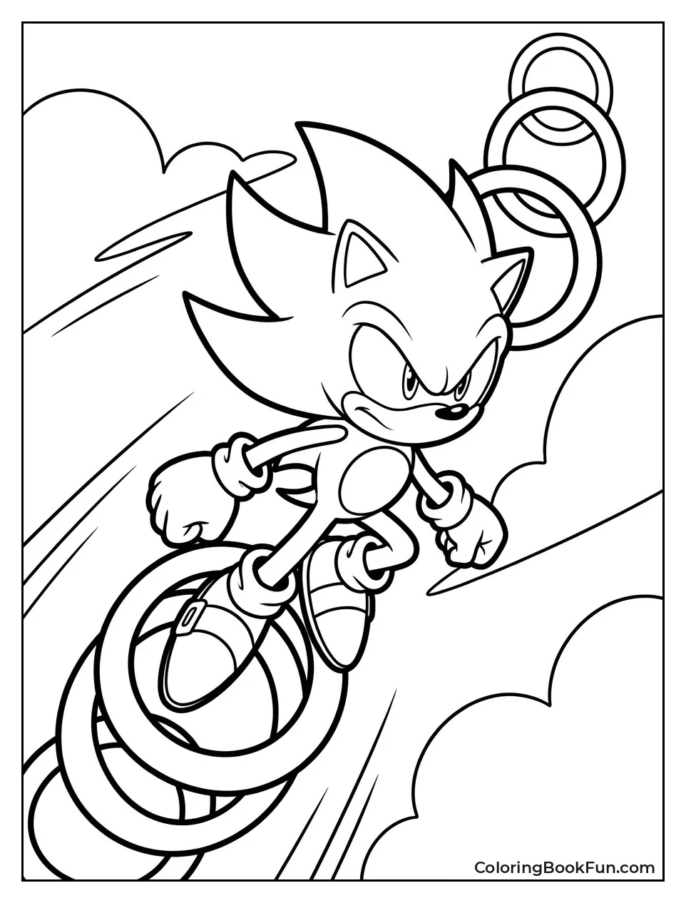 Super Sonic Collects Shiny Golden Rings