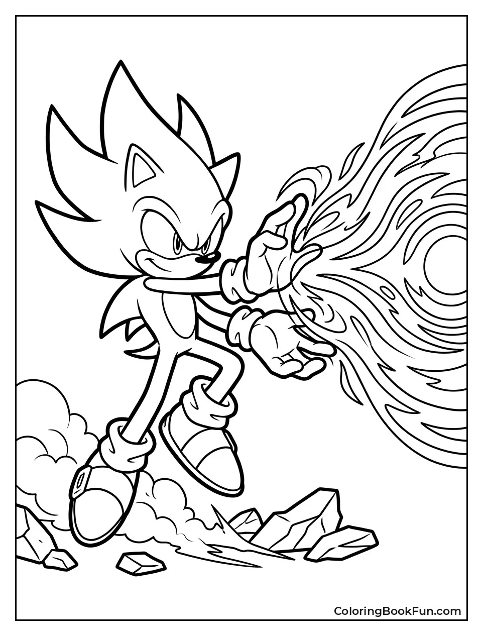 Super Sonic Fires a Golden Blast