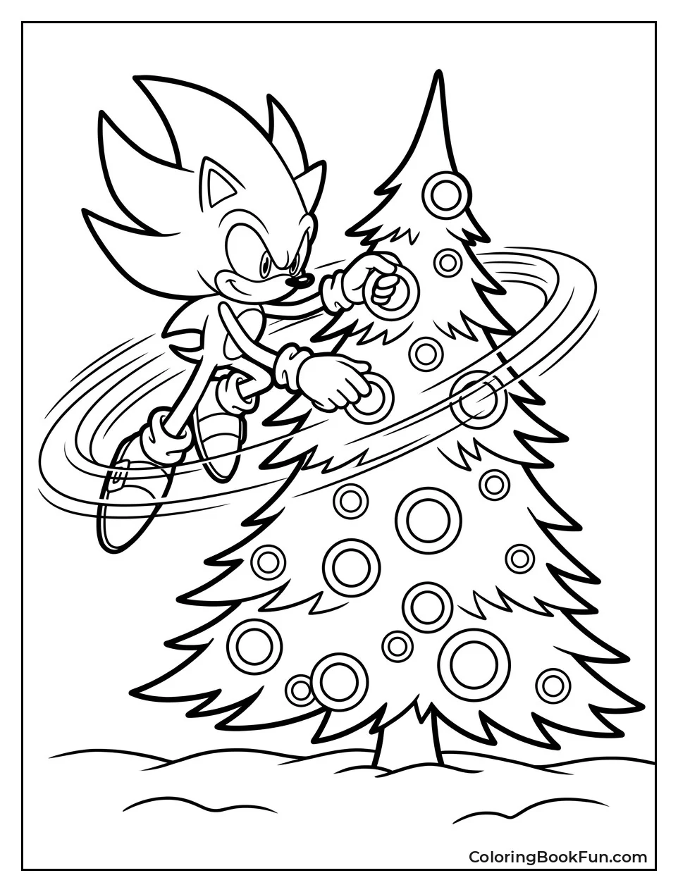 Super Sonic Decorates Christmas Tree with Rings