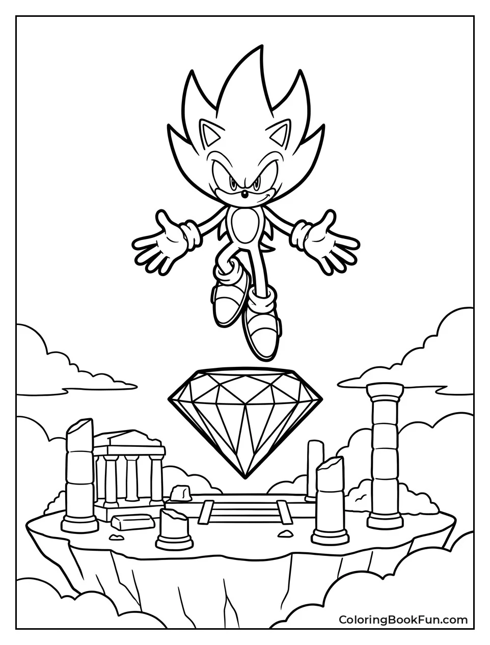 Super Sonic Guards the Master Emerald